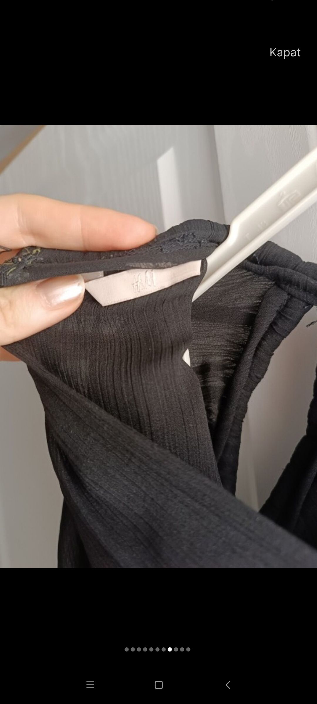 H&M Siyah şifon bluz — görsel 8/8