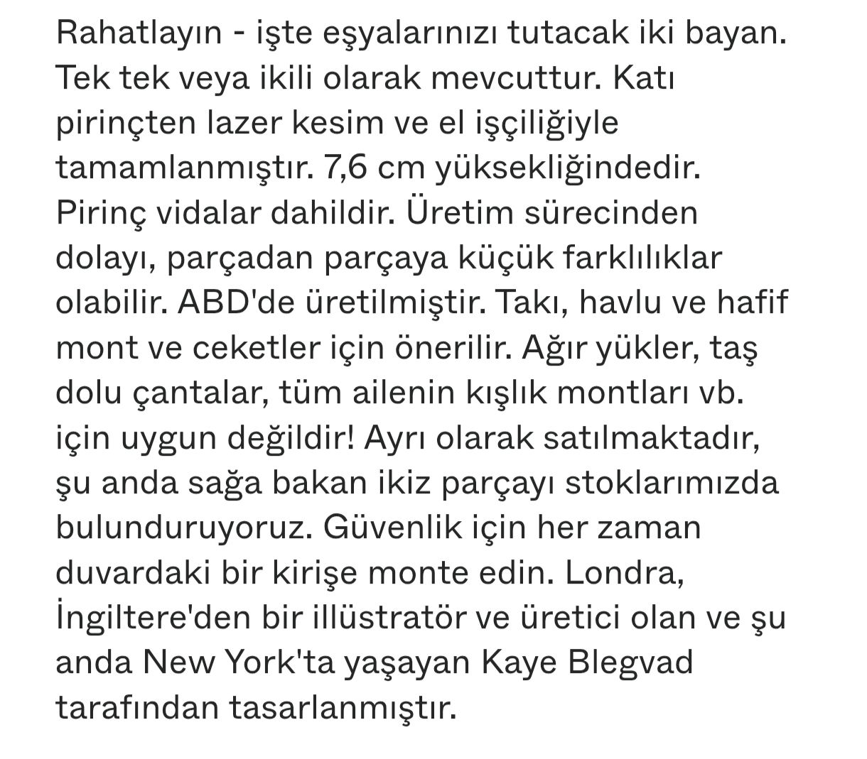 Duvar Askısı Biblo askılık — görsel 2/8