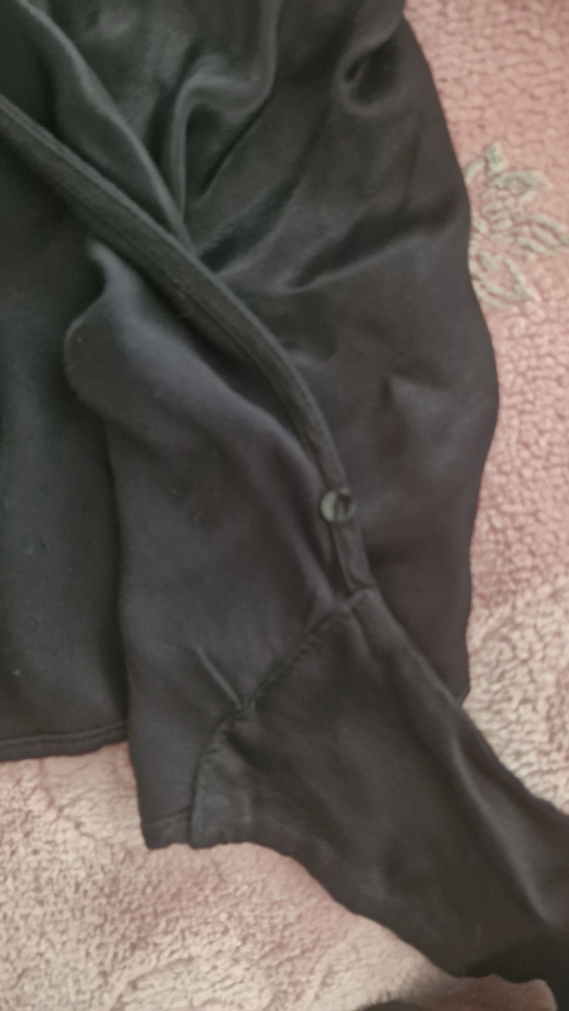 BERSHKA Siyah Saten Kare Yaka bolero — görsel 3/5
