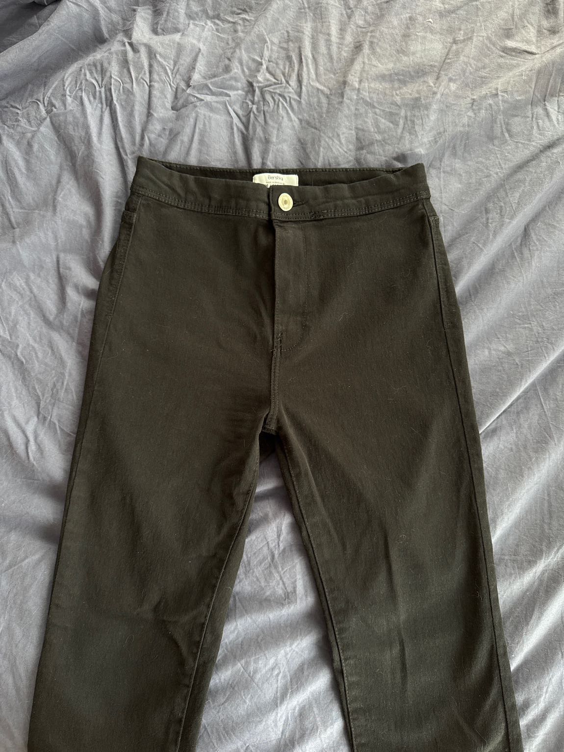 Bershka Yüksek Bel Skinny Jeans Siyah — görsel 3/5