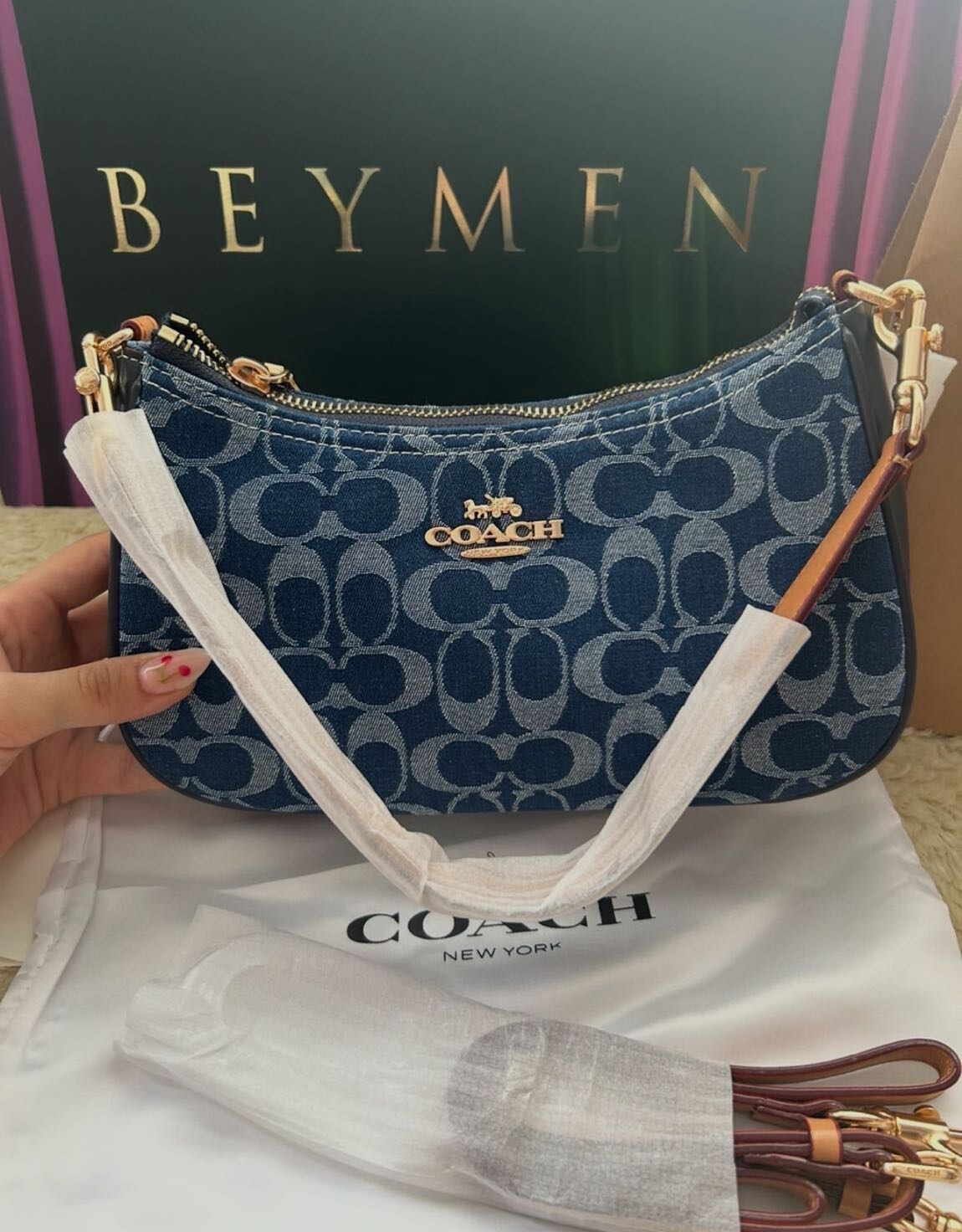 COACH Teri Shoulder Bag Denim — görsel 8/20