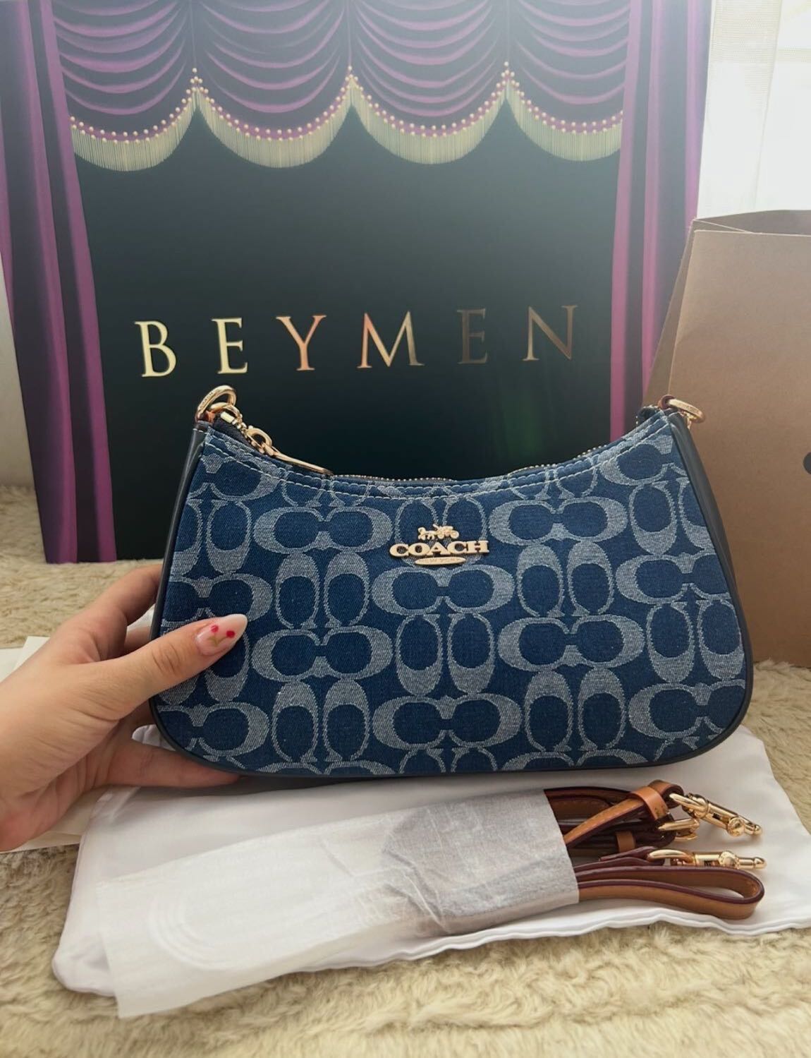 COACH Teri Shoulder Bag Denim — görsel 10/20