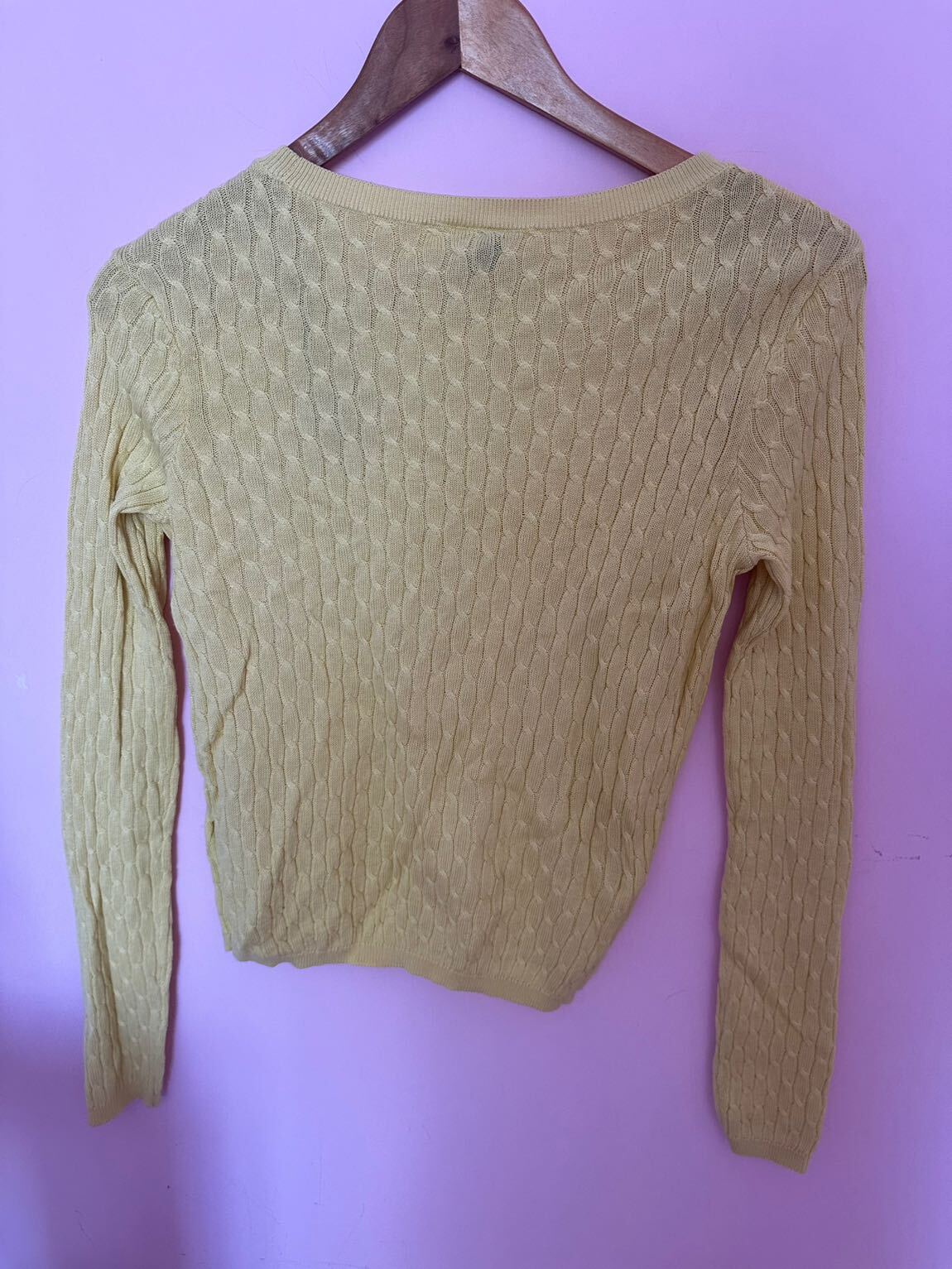 H&M Sarı Kiraz Desenli Kazak — görsel 3/3