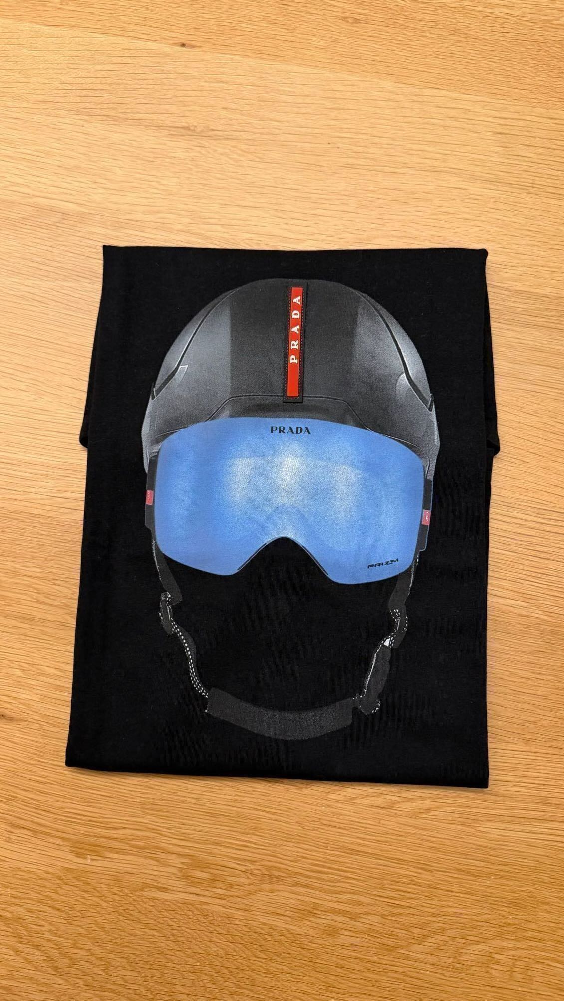 Prada Kask Gözlük Baskılı Siyah Tshirt L — görsel 2/6