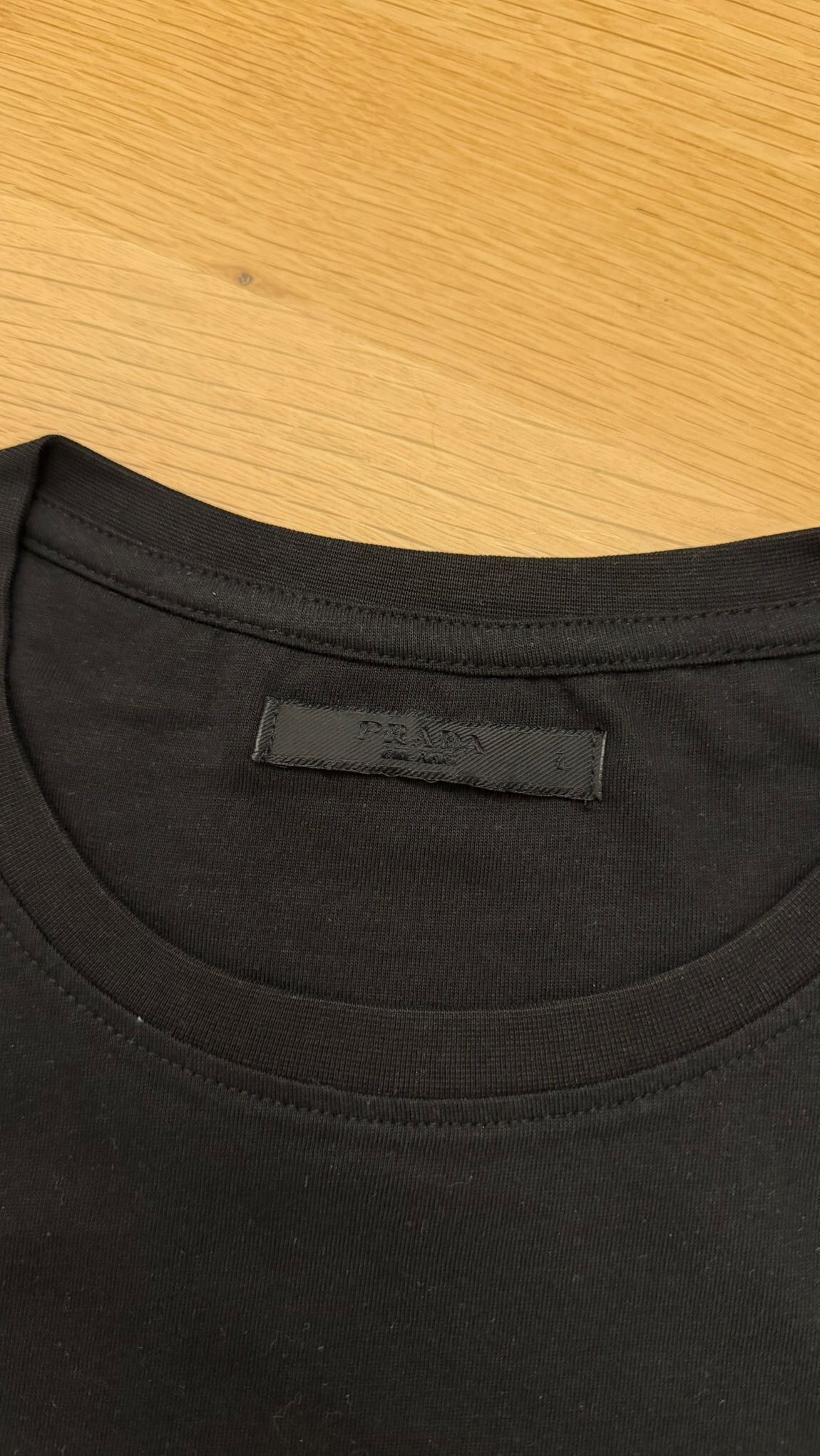 Prada Kask Gözlük Baskılı Siyah Tshirt L — görsel 4/6