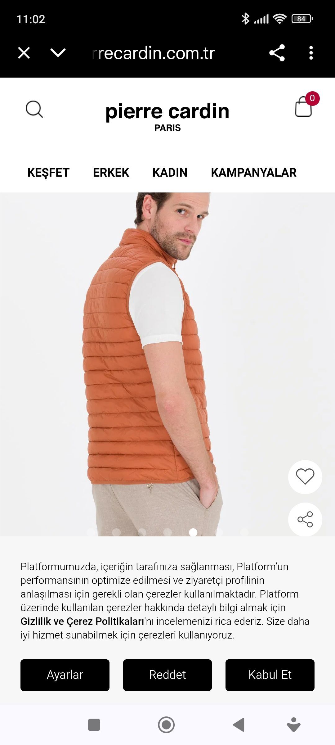 Pierre Cardin unisex yelek mont — görsel 2/8