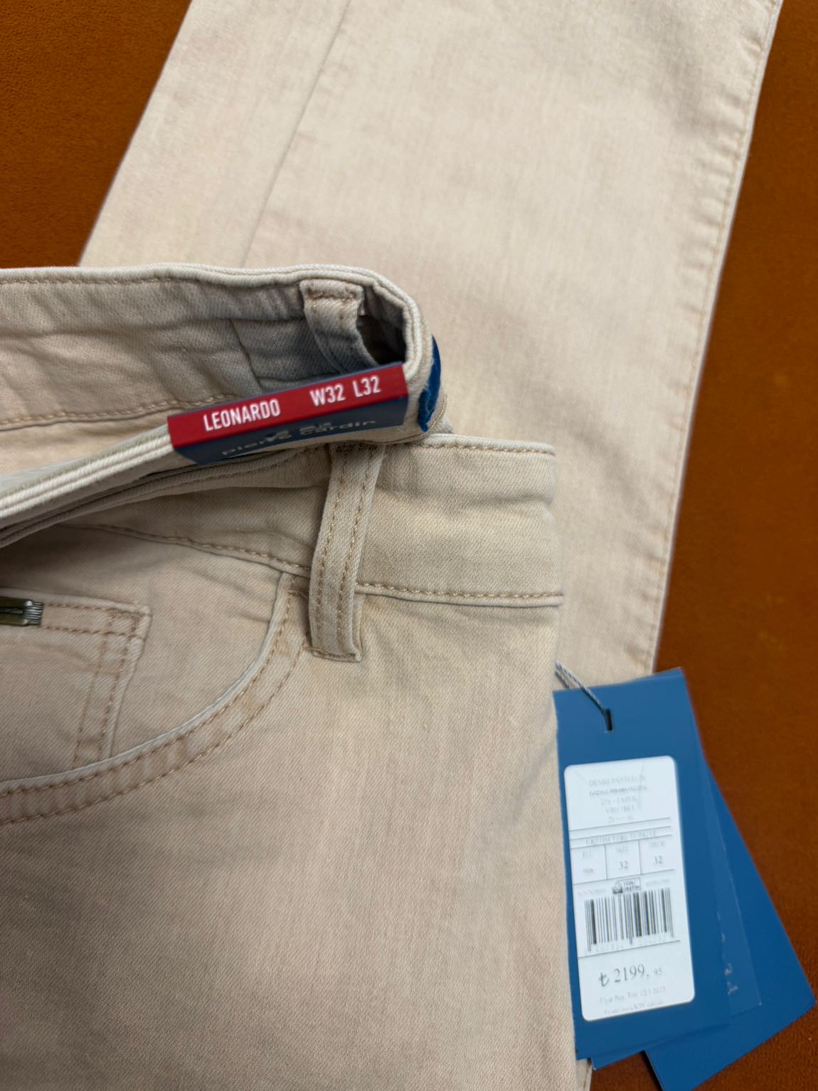 Pierre Cardin Bej Kot Pantolon — görsel 2/6