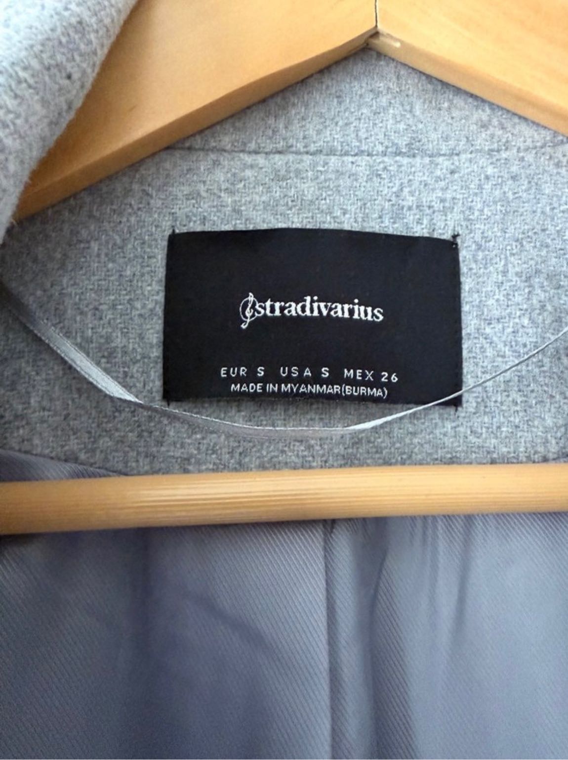 Stradivarius Gri Kemerli Palto — görsel 5/6