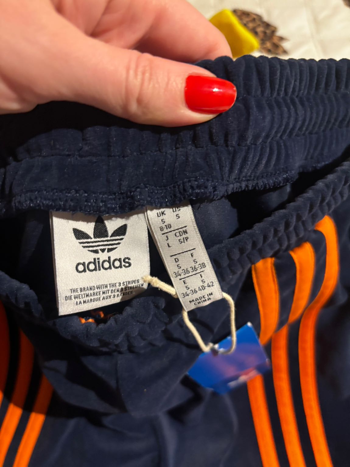 Adidas Kadife Lacivert/Turuncu Eşofman — görsel 4/4