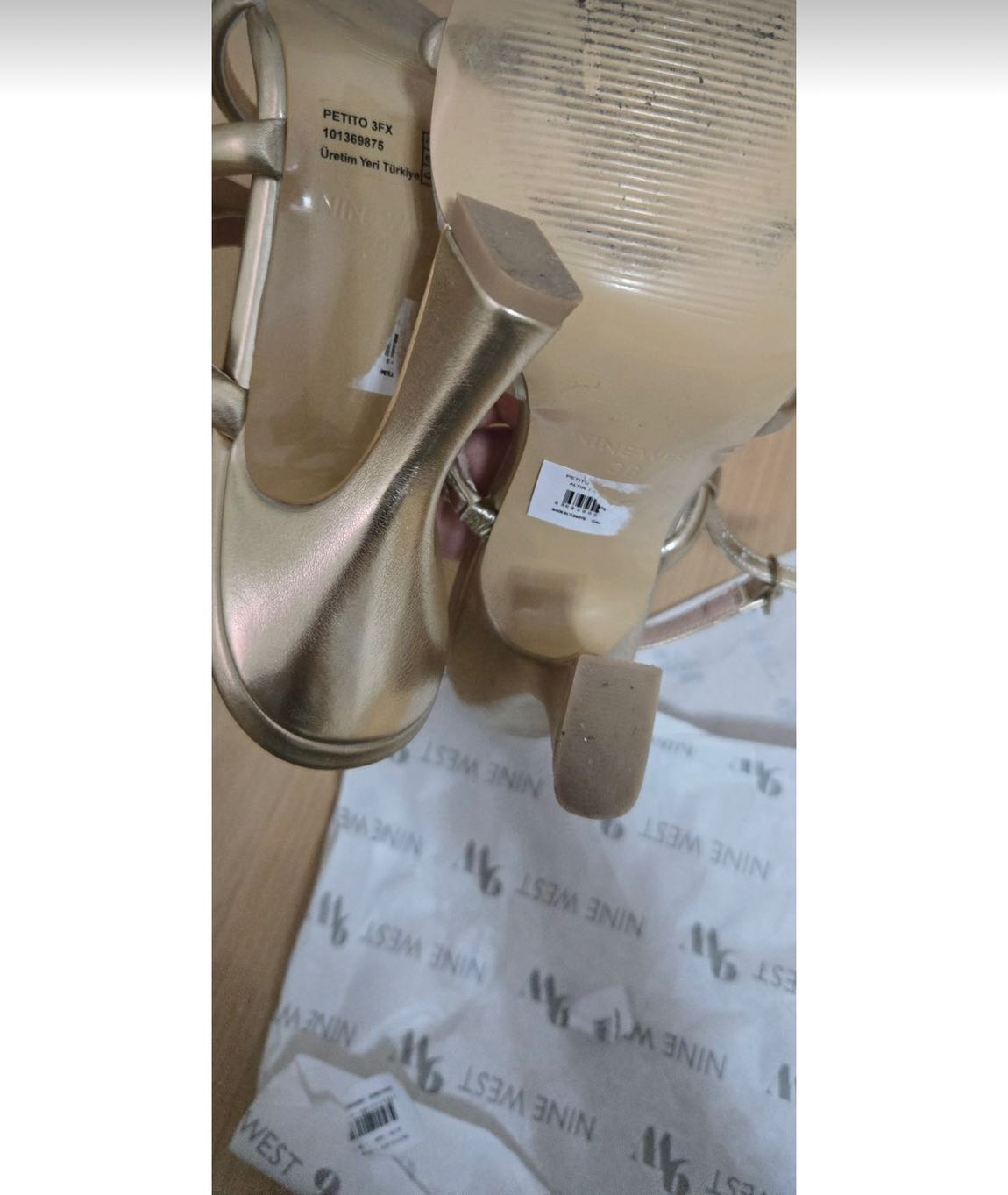 Gold nine west topuklu ayakkabı — görsel 2/3
