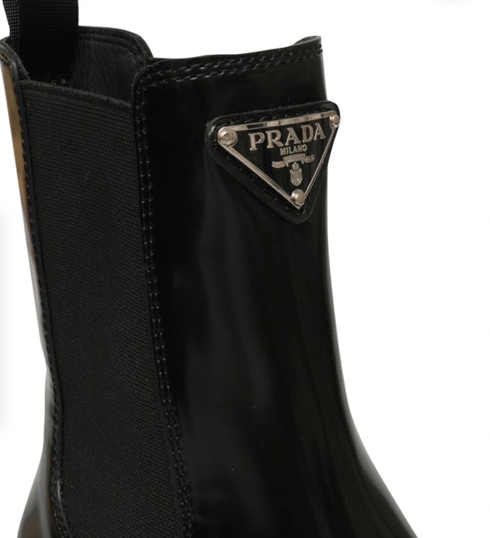 Prada Siyah Deri Bot — görsel 3/8