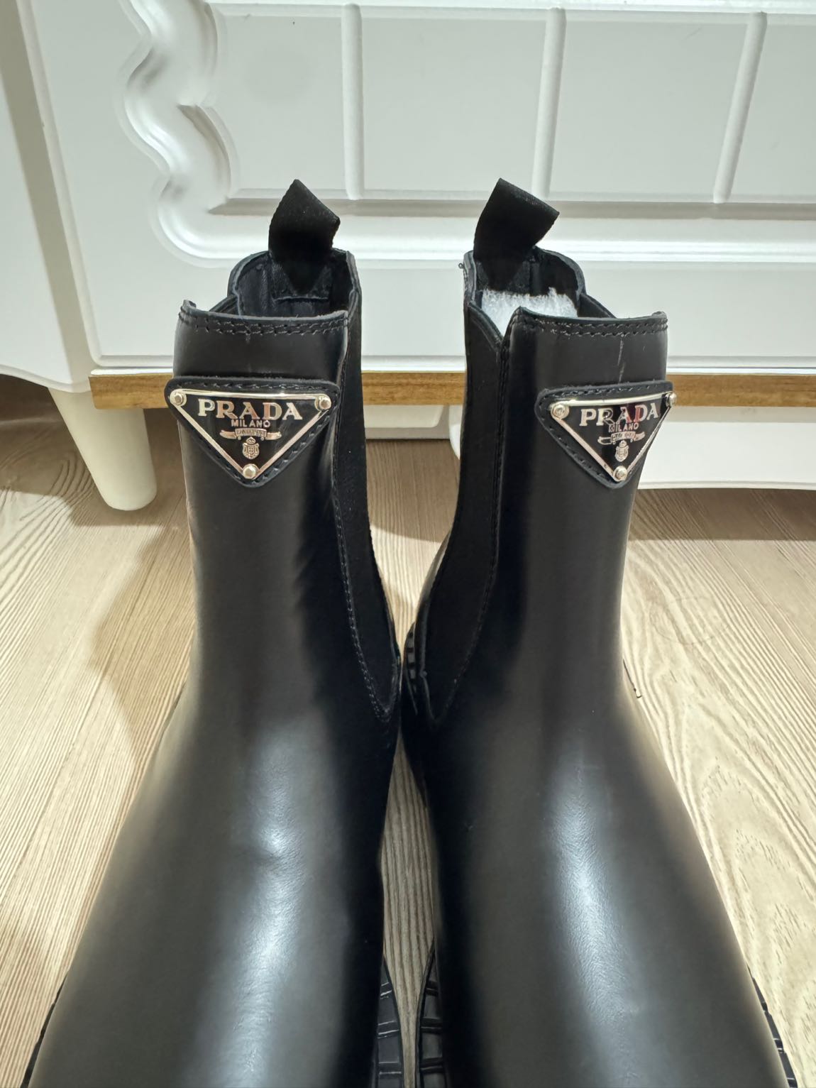 Prada Siyah Deri Bot — görsel 7/8