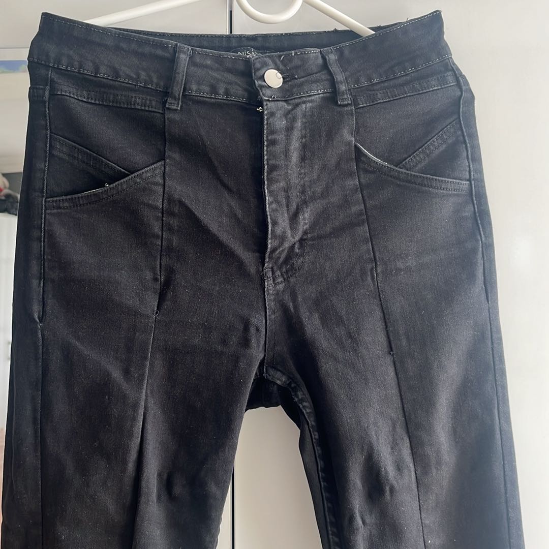 Siyah Yırtmaçlı Jean Pantolon — görsel 3/7