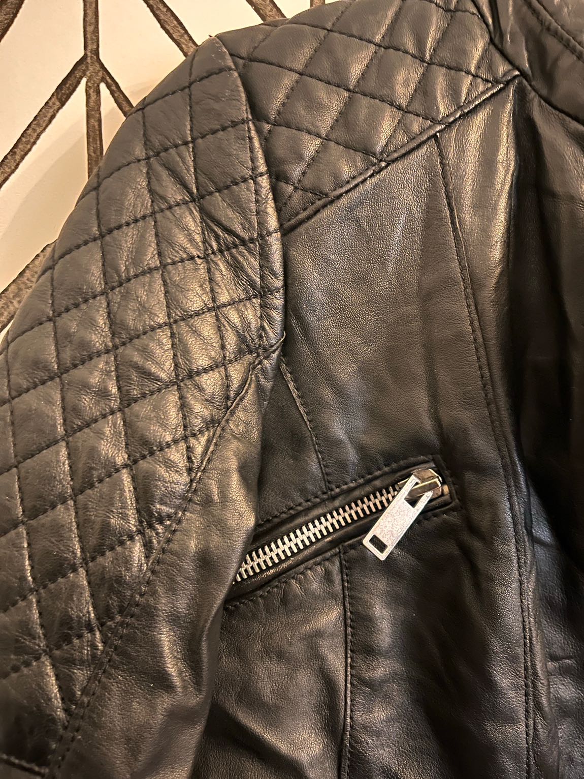 MANGO Biker Leather jacket — görsel 8/8