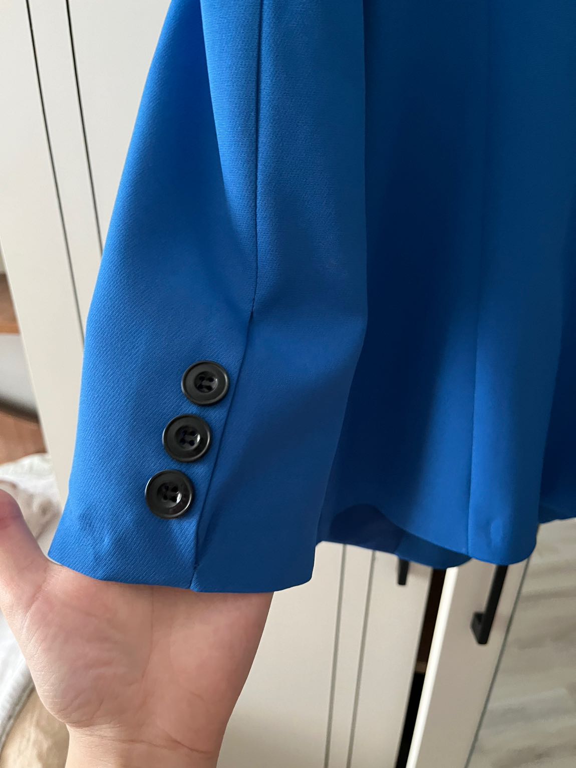 Kadın Mavi Tek Düğmeli Blazer Ceket — görsel 4/5
