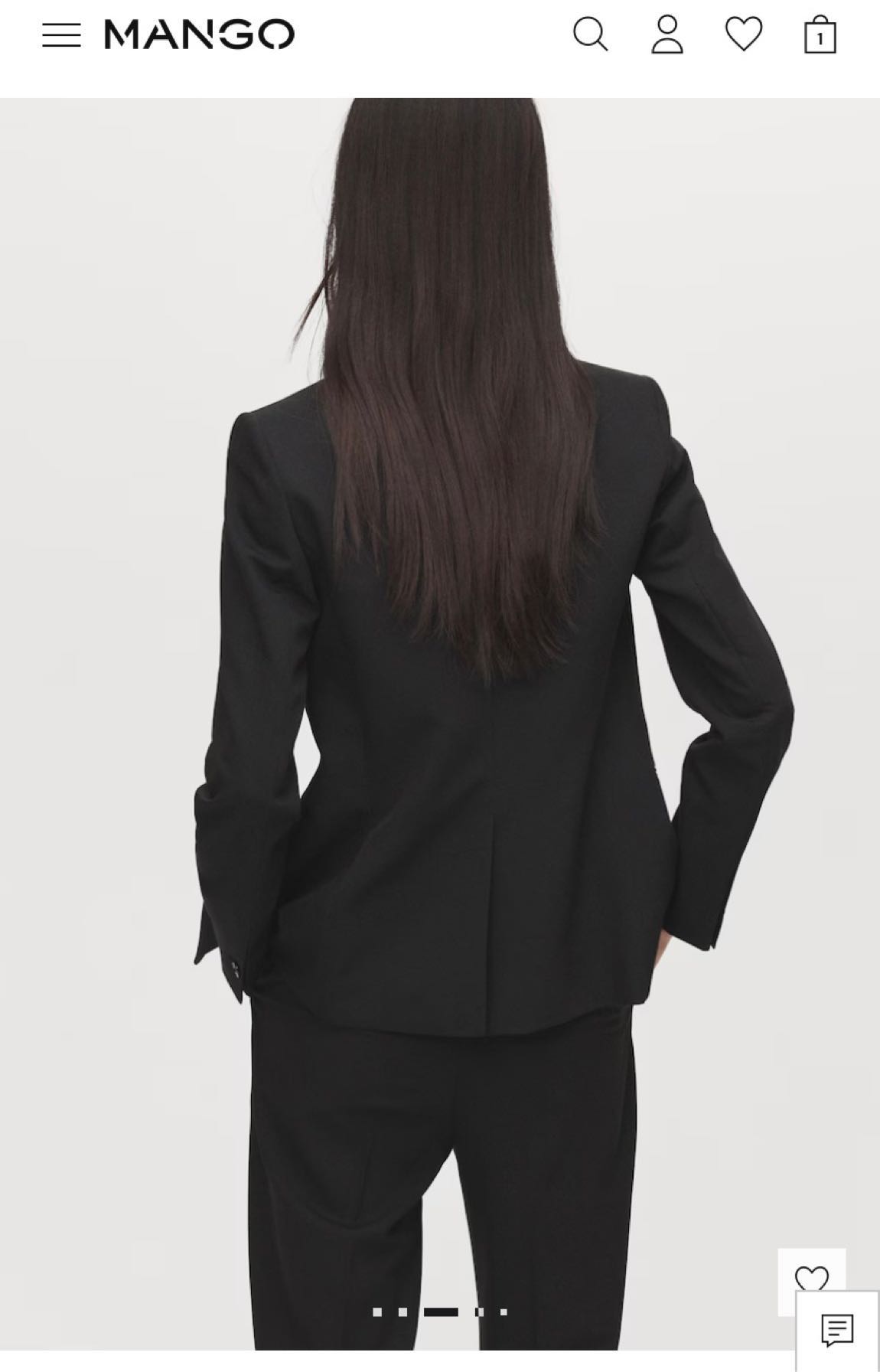 Mango Siyah Blazer — görsel 5/5