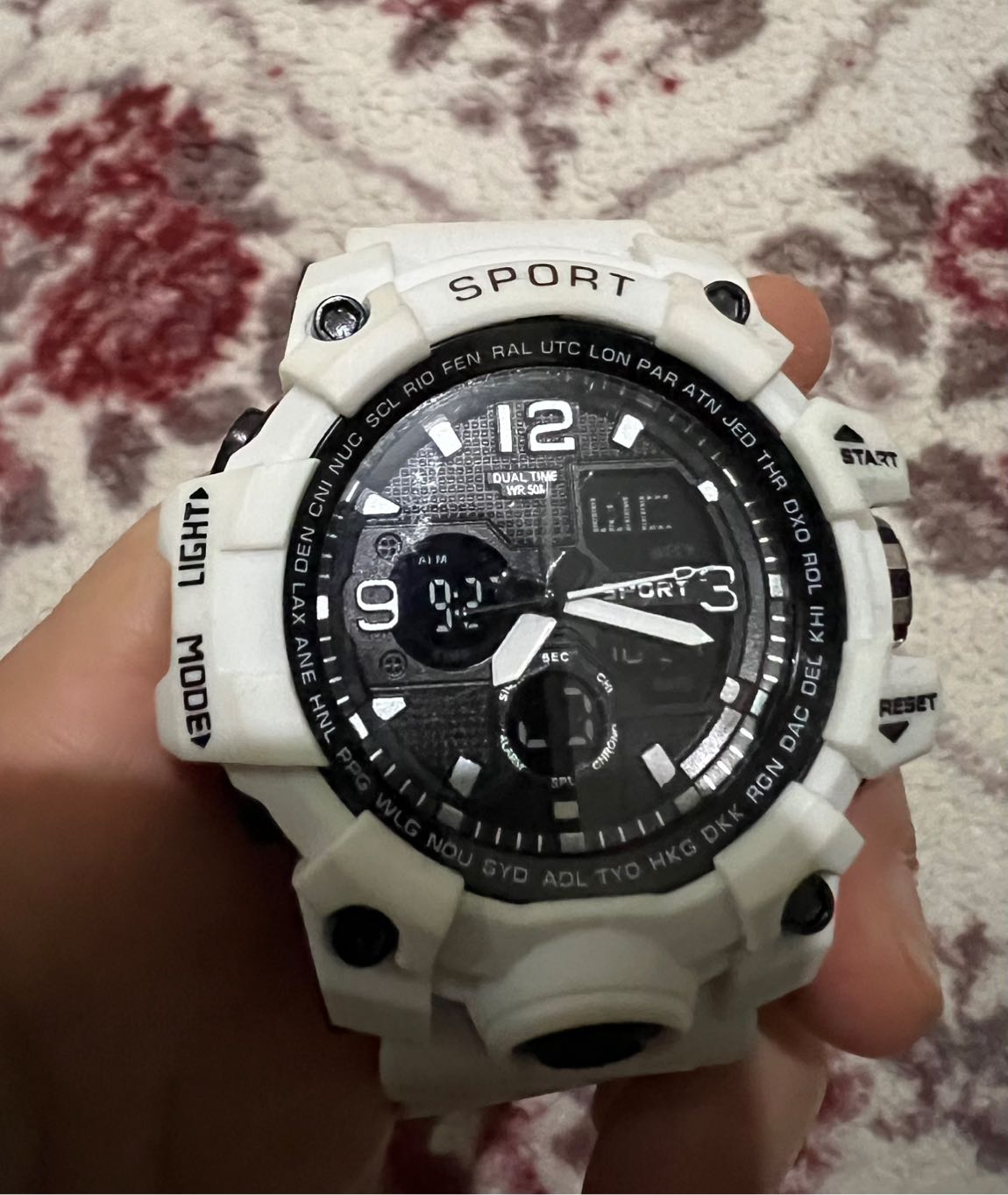 Çift ekran analog dijital sporyüzme saat — görsel 4/8