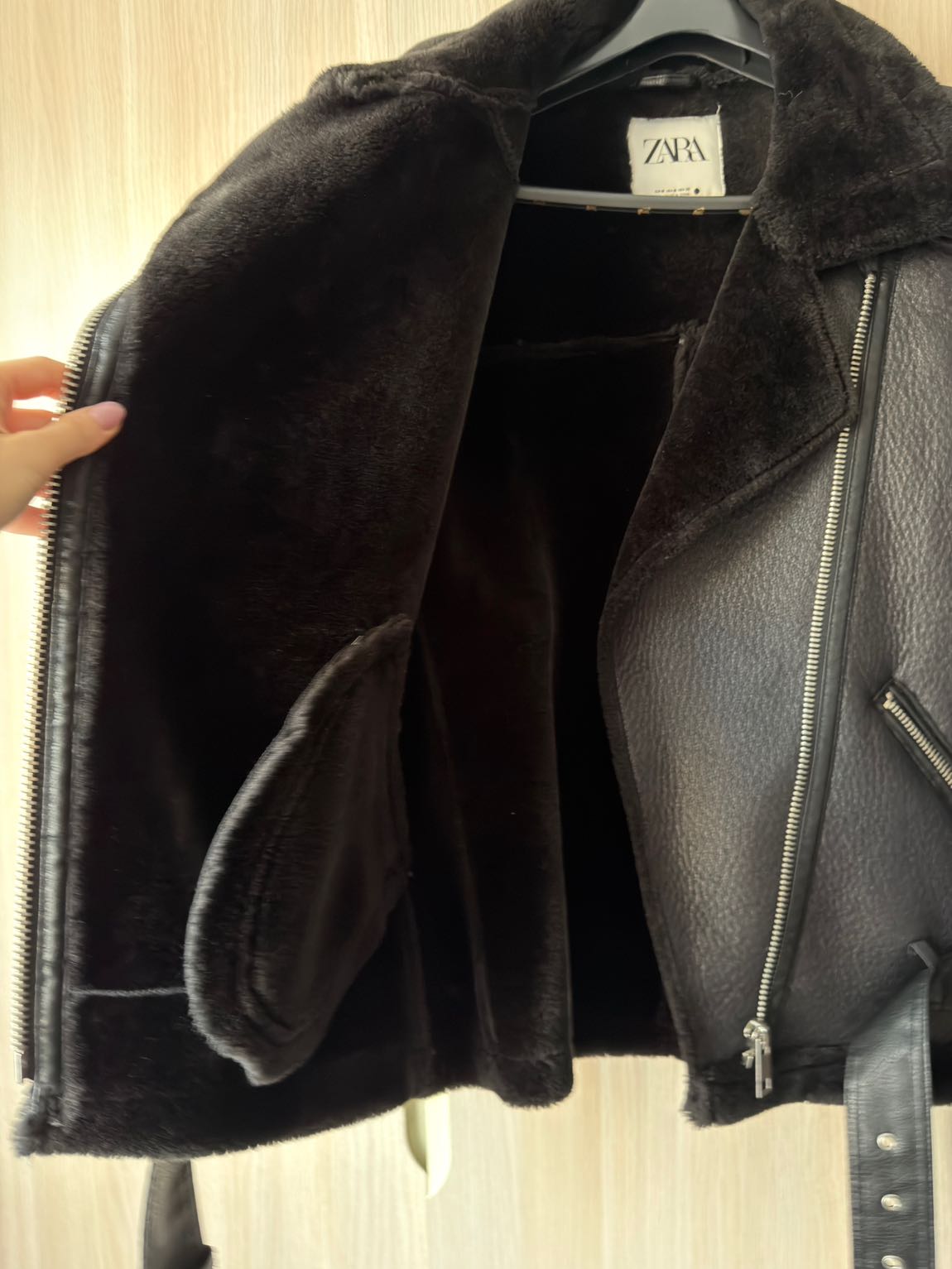 Zara biker ceket — görsel 5/8
