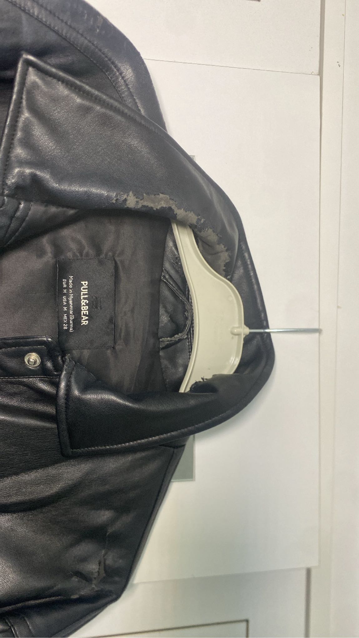Pull & Bear siyah deri ceket — görsel 3/3