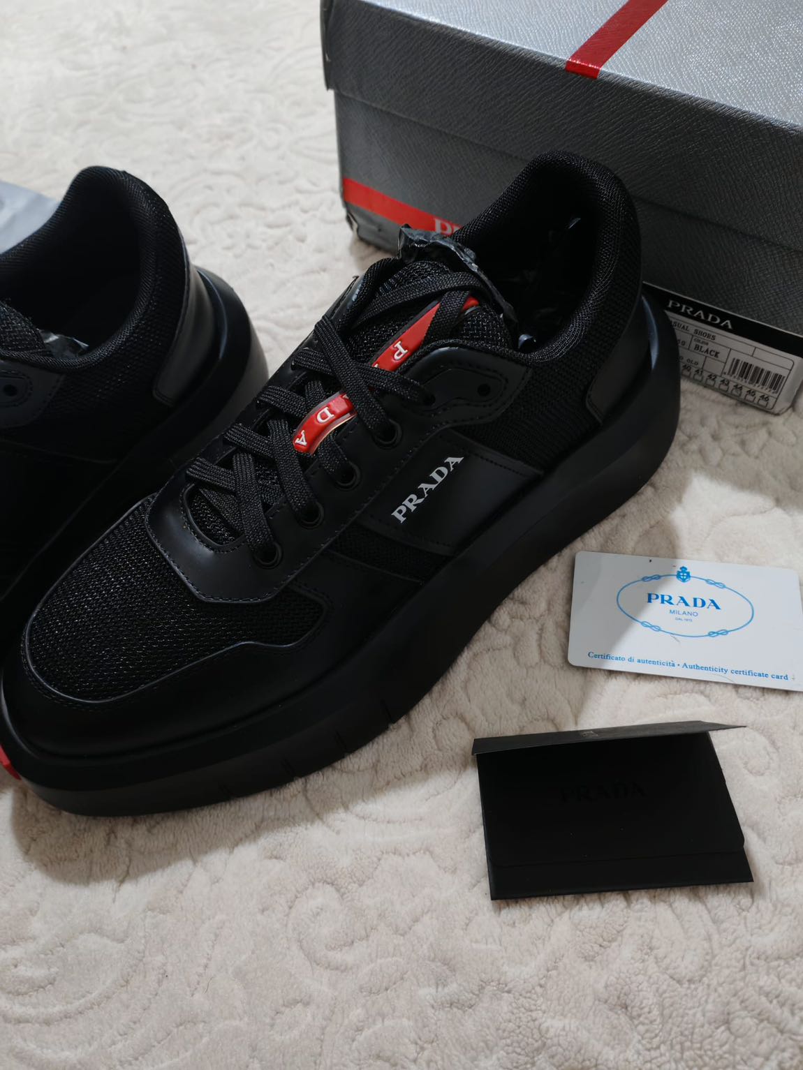 Siyah Prada Sneaker Erkek Ayakkabı — görsel 5/8