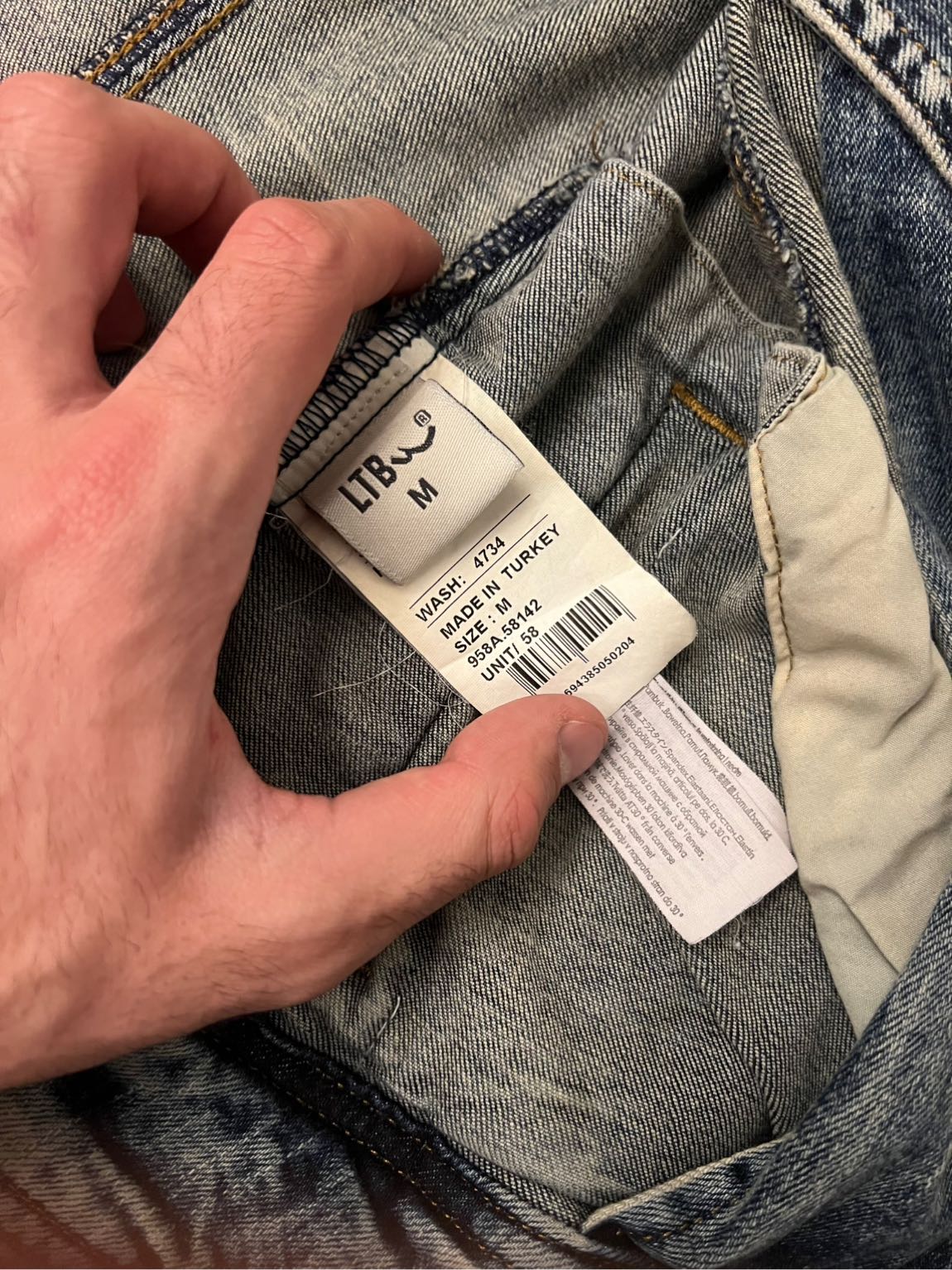Cross zipper Washed y2k Biker Denim — görsel 6/6