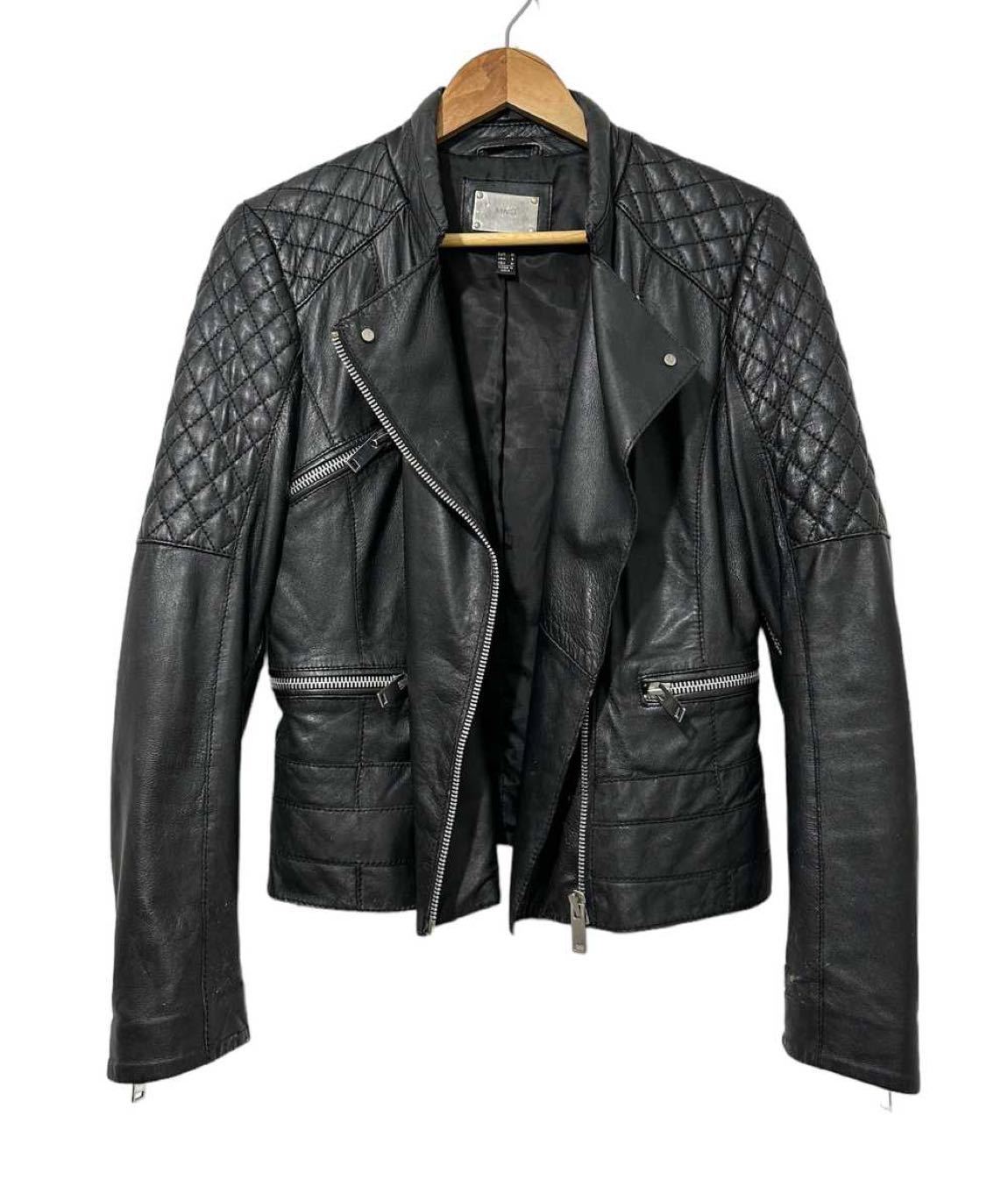 MANGO Biker Leather jacket — görsel 2/8