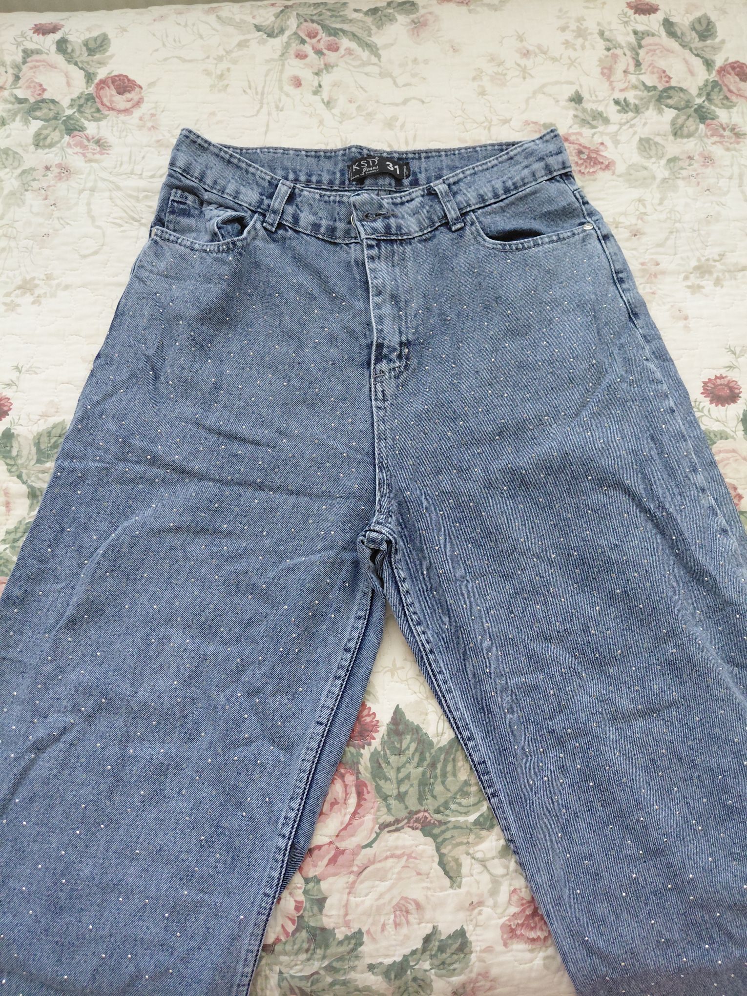 Taşlı Jean Pantolon Mavi — görsel 2/3
