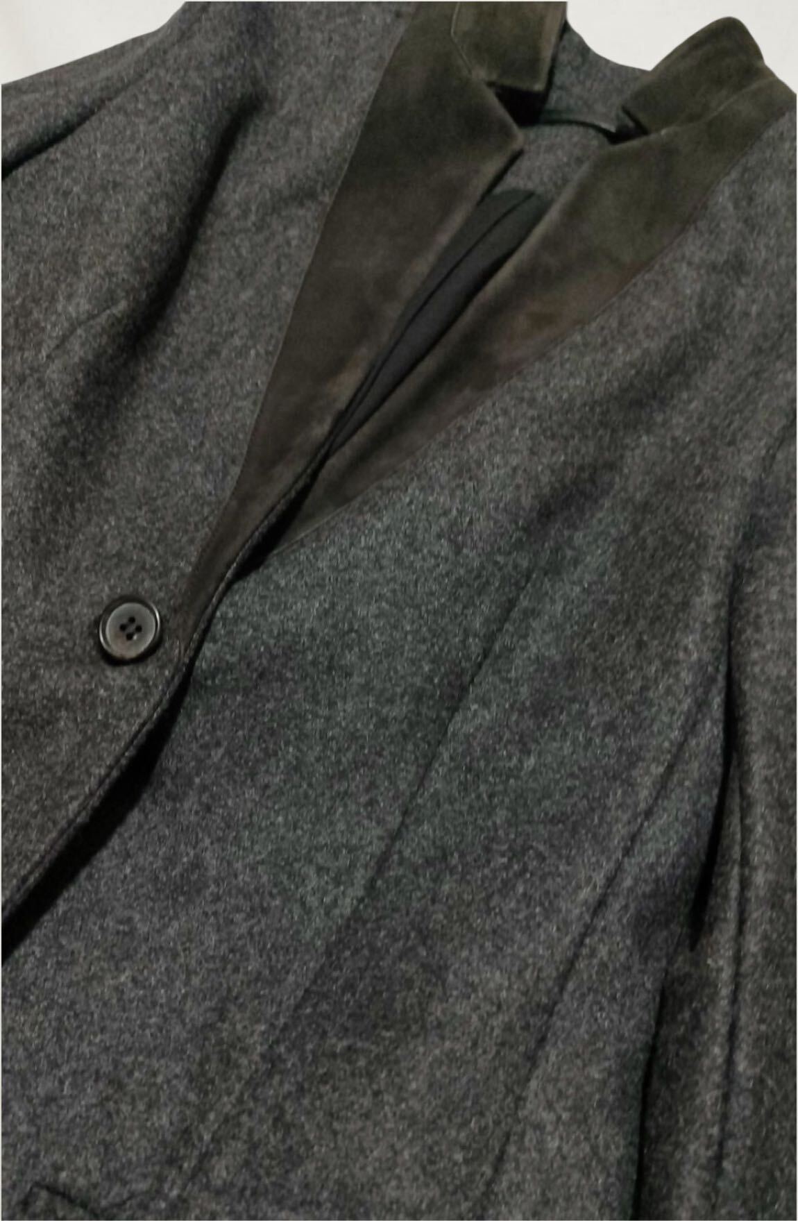ALLSAINTS Leni Coat Deri Yaka Kaşe Palto — görsel 7/8
