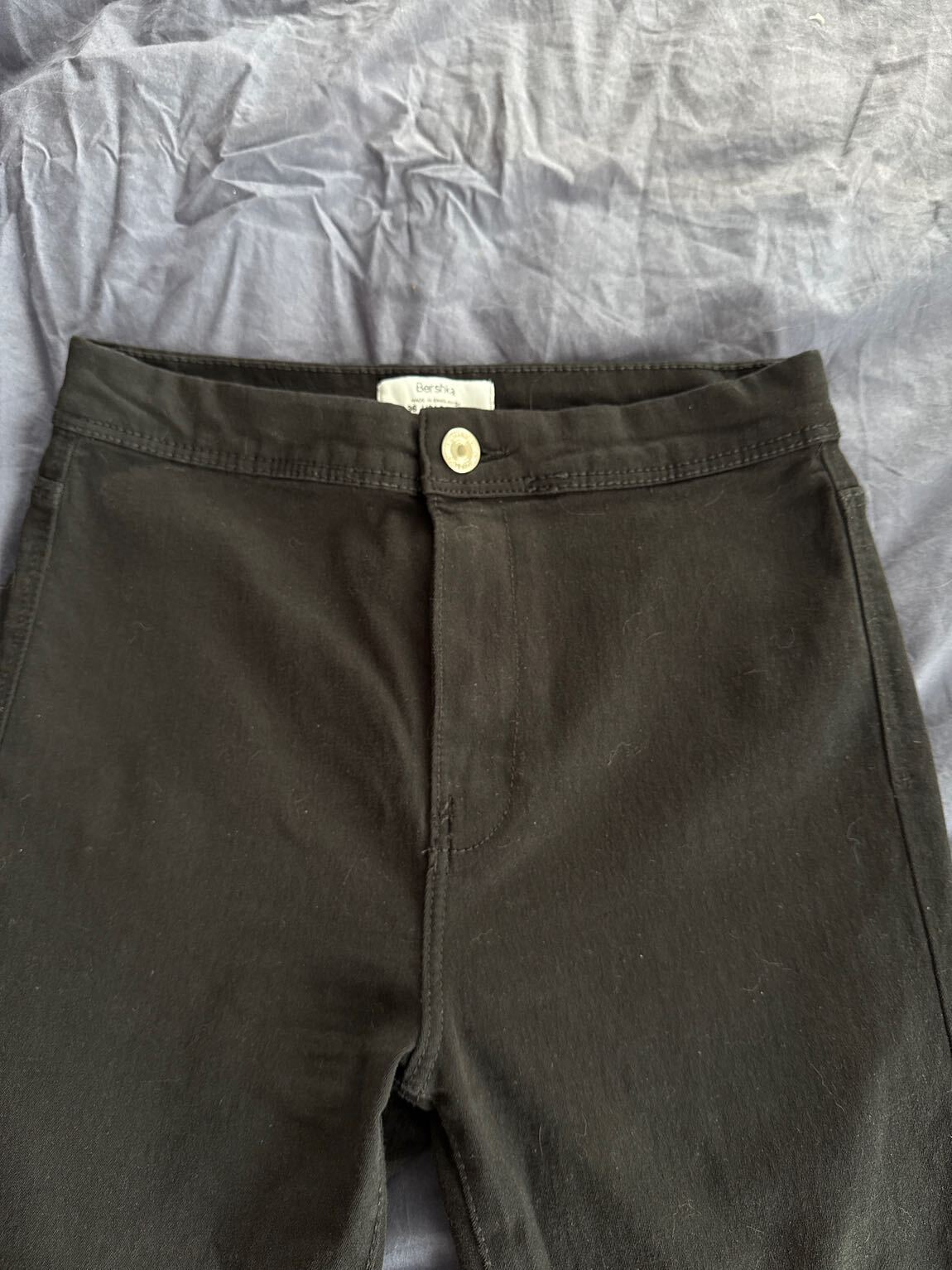 Bershka Yüksek Bel Skinny Jeans Siyah — görsel 5/5