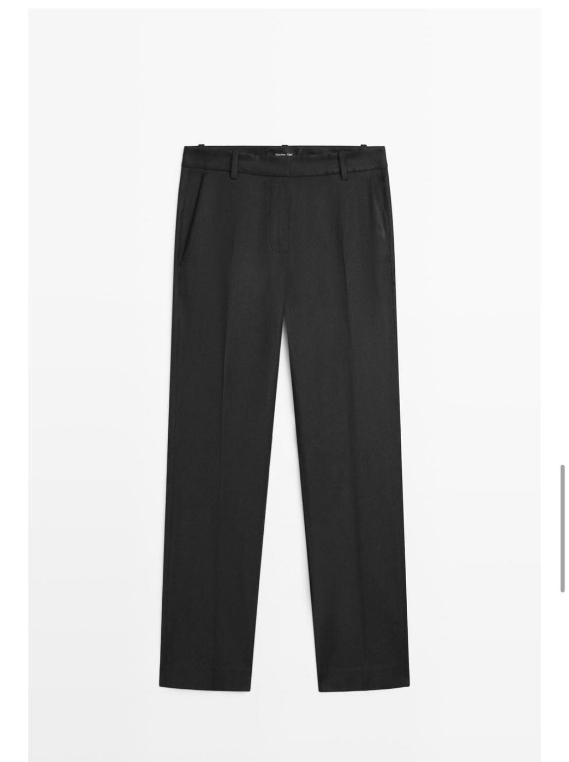 Massimo Siyah Straight Fit Pantolon — görsel 4/5