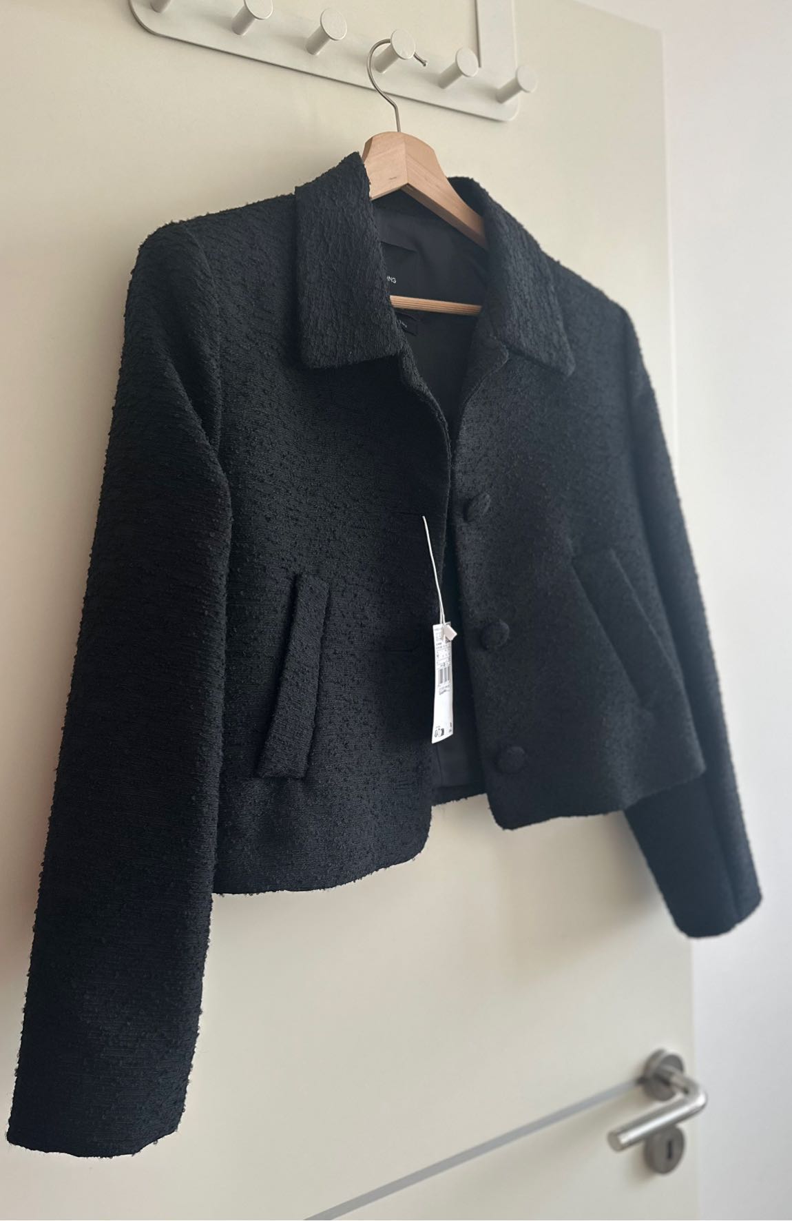 Mango crop tweed ceket — görsel 4/8