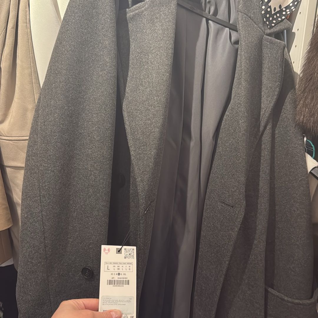 ZARA ETIKETLI Koyu Gri Kaban — görsel 7/7