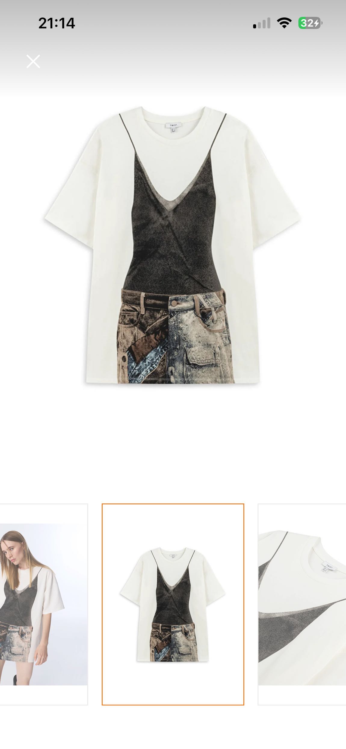 Desenli Mini Etek tshirt — görsel 2/3