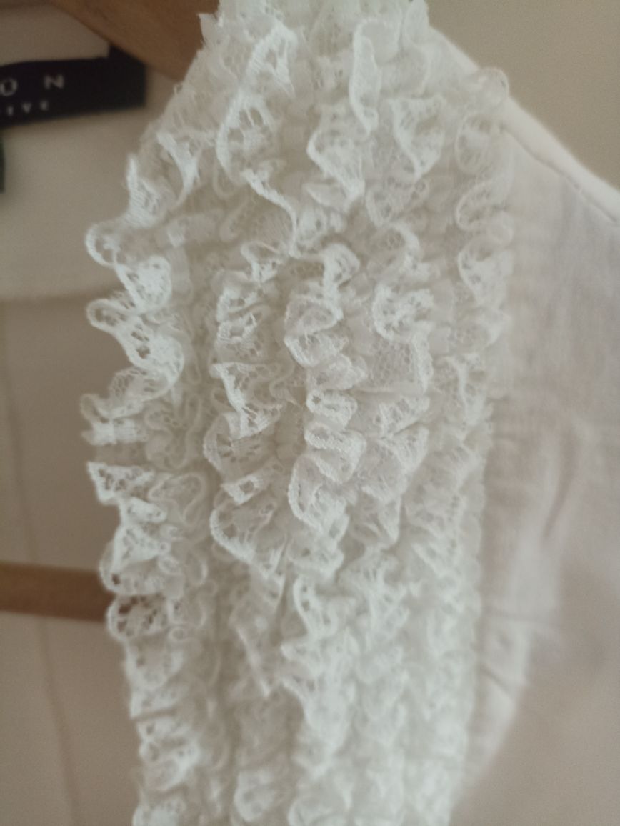 Beyaz Volanlı Blazer Ceket — görsel 4/8