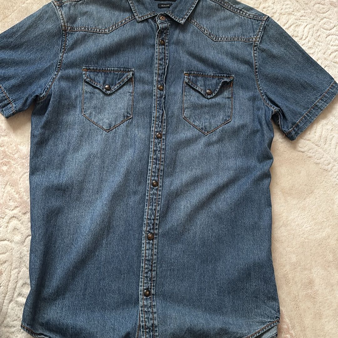 Zara Man Slim Fit Kot Gömlek — görsel 2/3