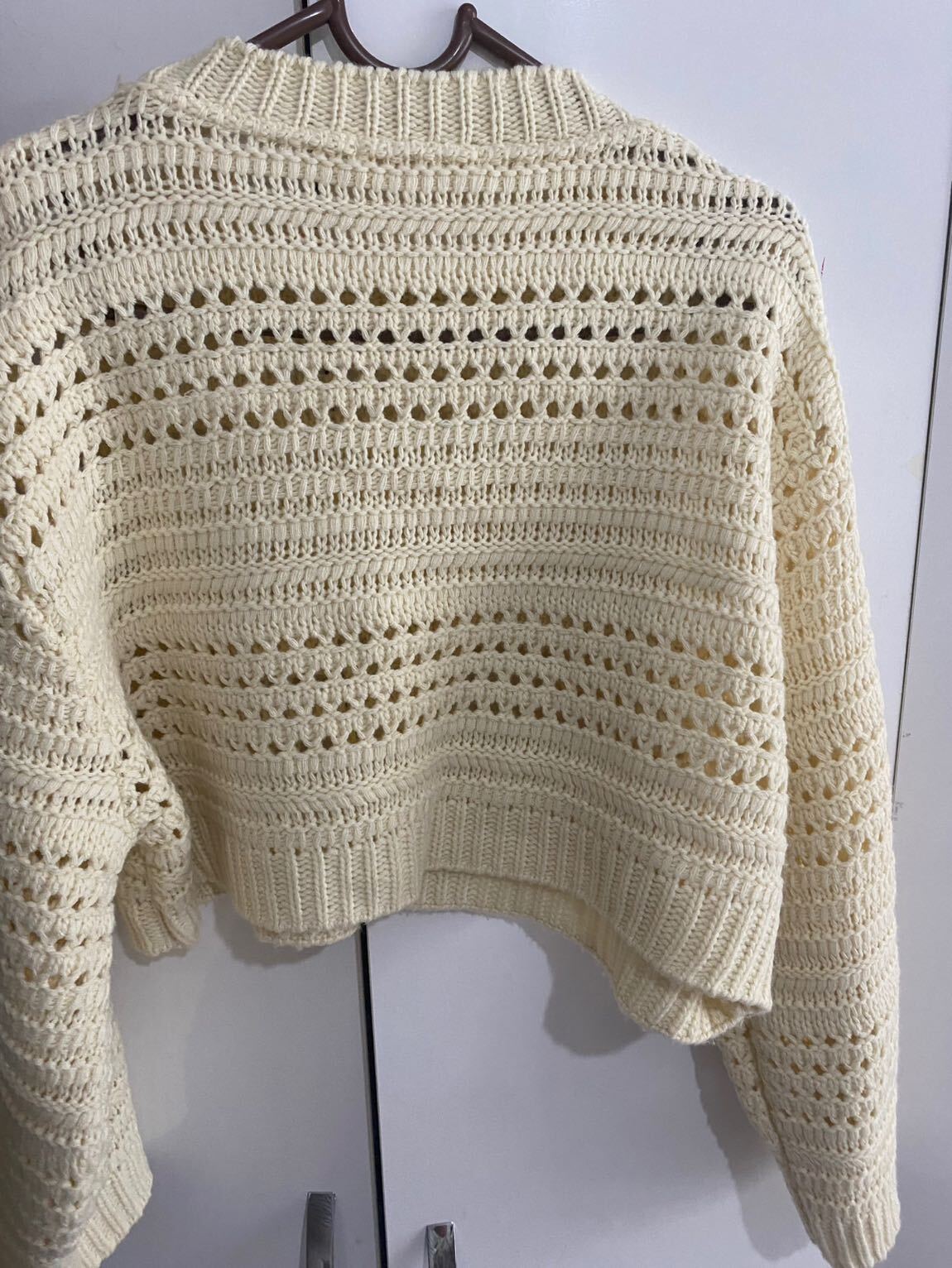 Pull & Bear Krem Ajurlu Örgü Kazak — görsel 3/4