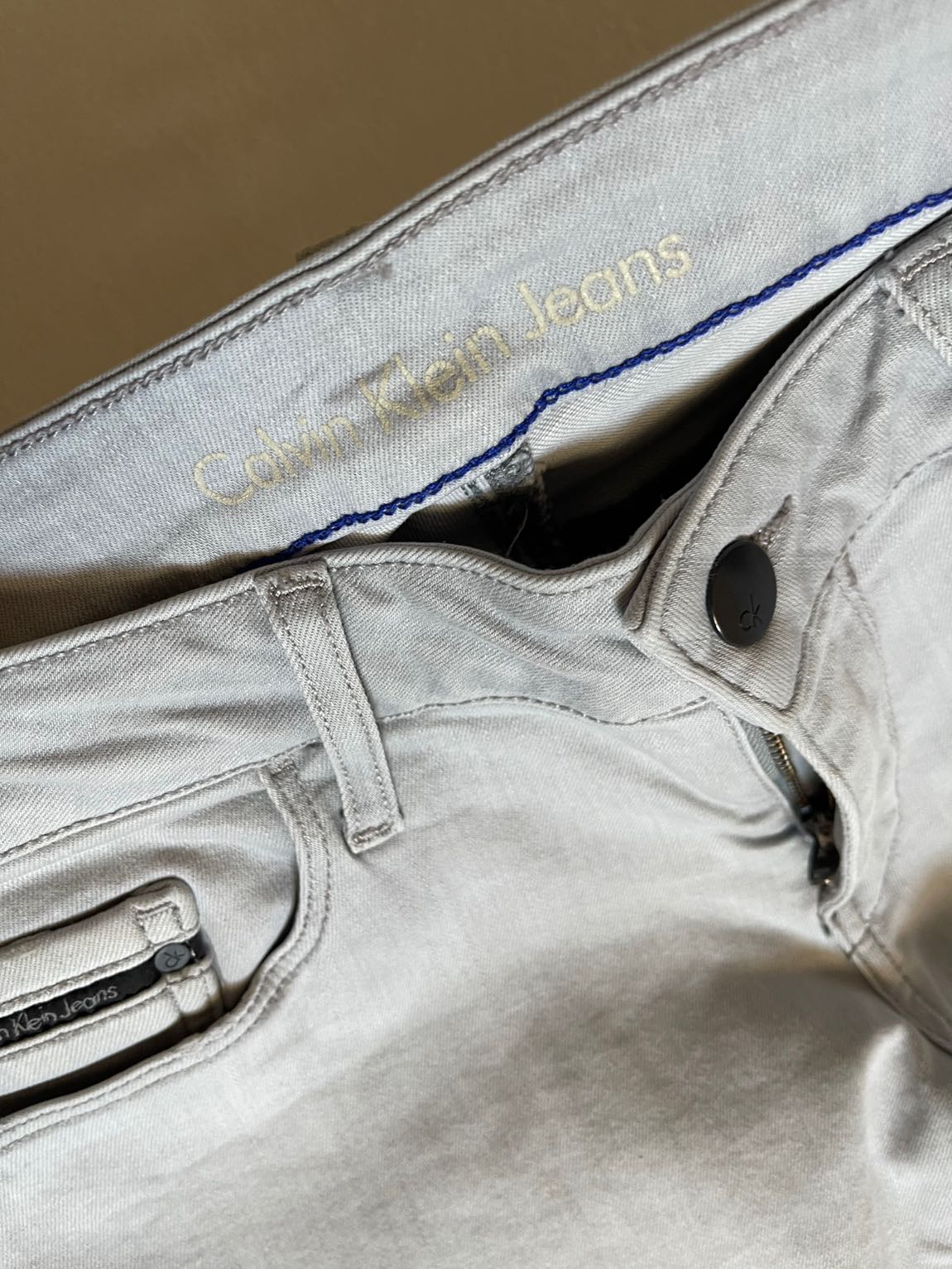 Calvin Klein Gri Jean Pantolon — görsel 3/4