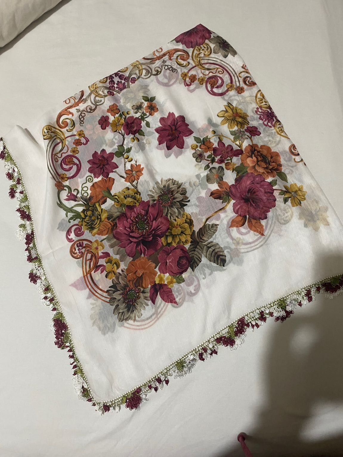 iğne oyası Eşarp — görsel 8/8