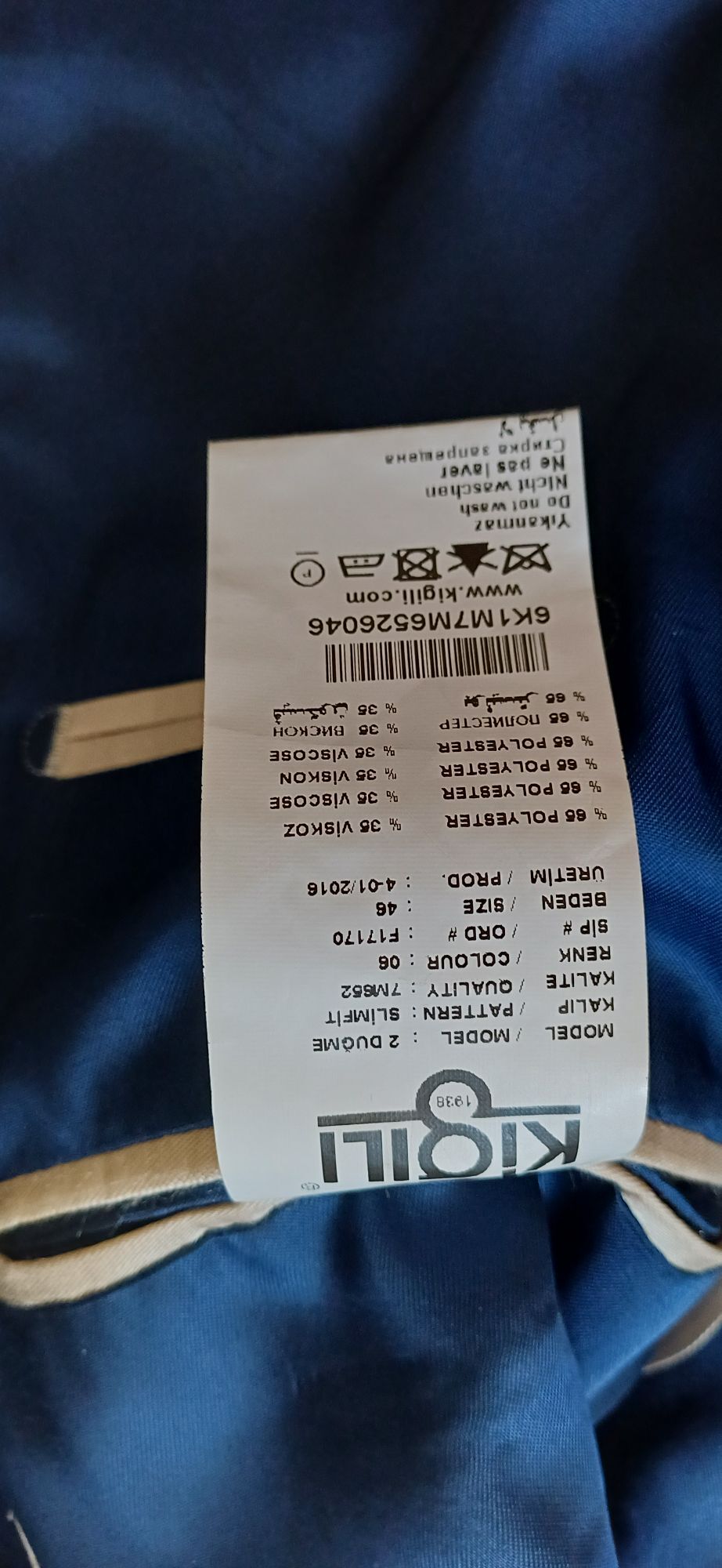 Lacivert Takım Elbise Ceket pantalon — görsel 5/5