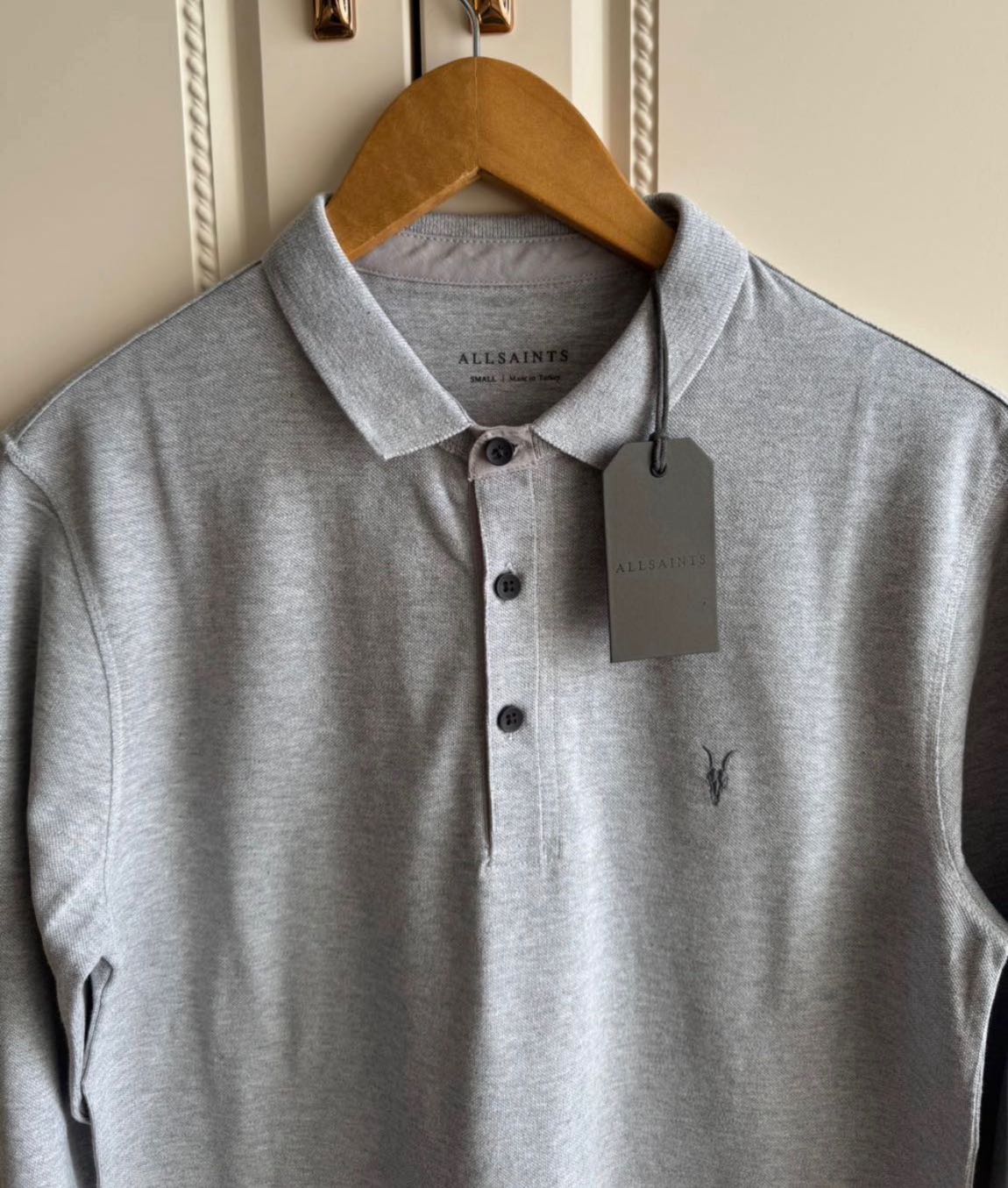 All Saints Uzun Kollu Polo Yaka Tişört — görsel 2/3