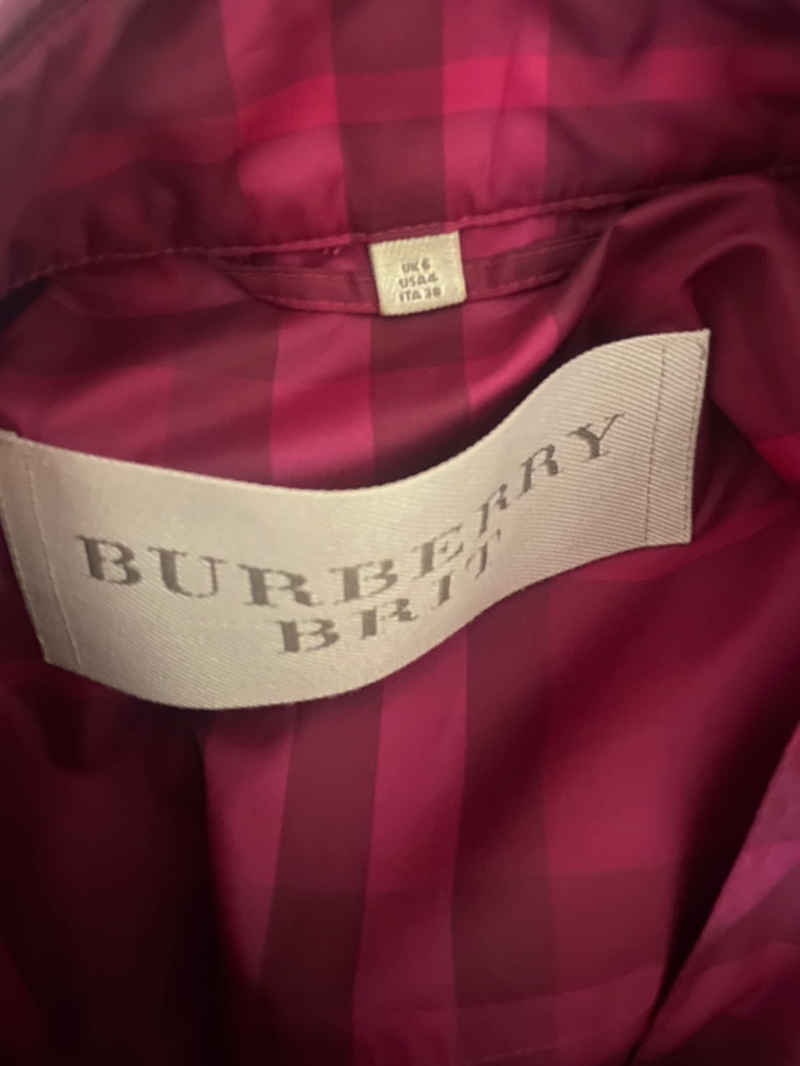 Burberry Ekose Desen Trençkot Yağmurluk — görsel 4/5