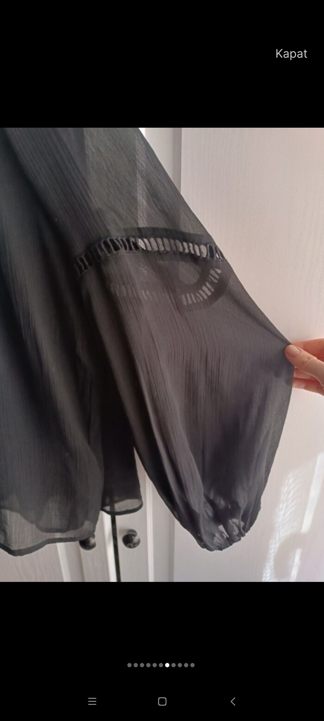 H&M Siyah şifon bluz — görsel 6/8