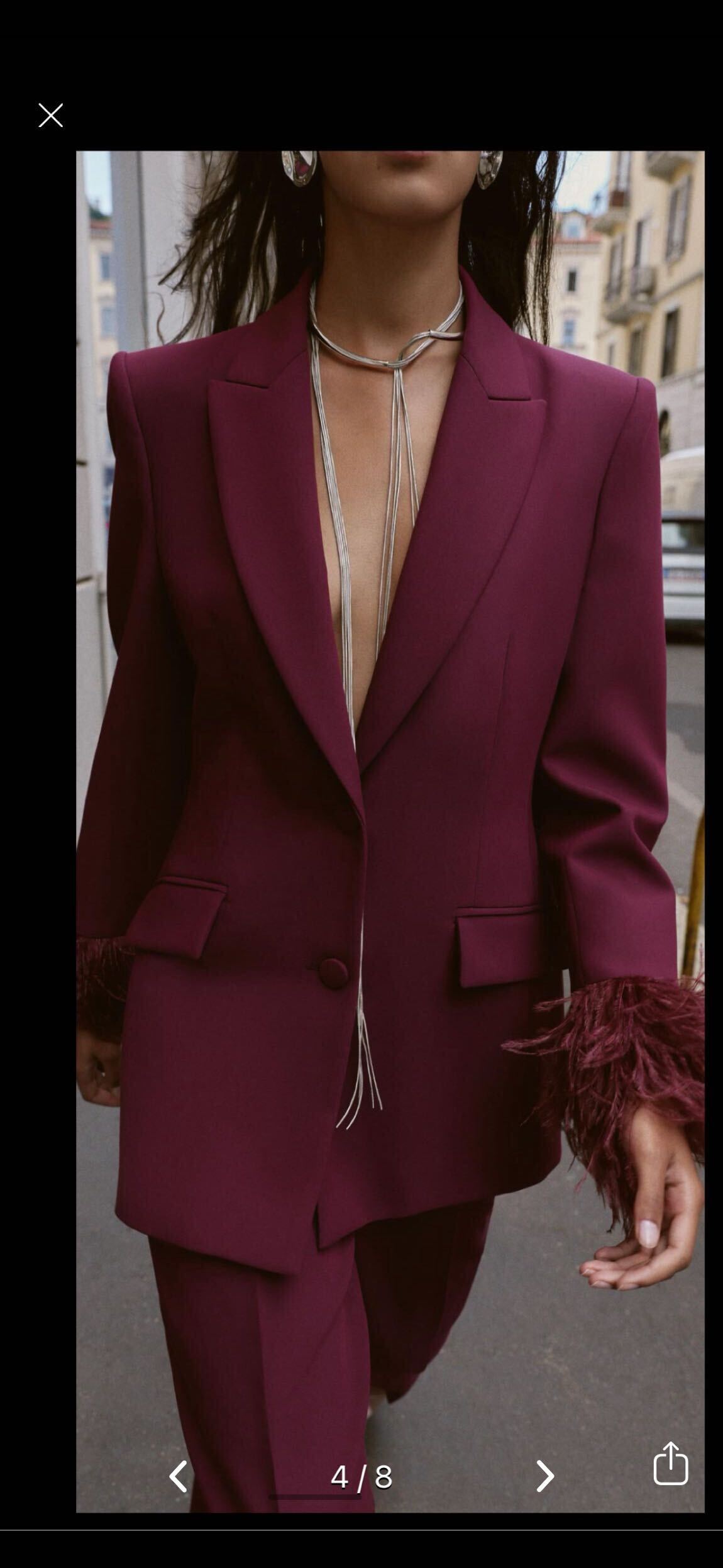 Zara tüylü blazer takım — görsel 2/3