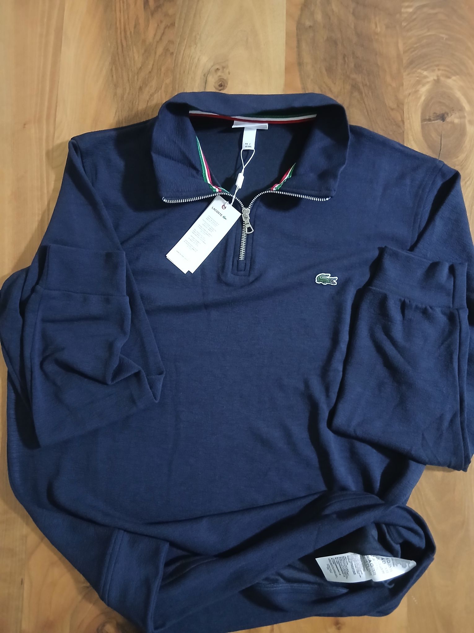 Lacoste, yarım metal fermuar sweatshirt — görsel 3/7