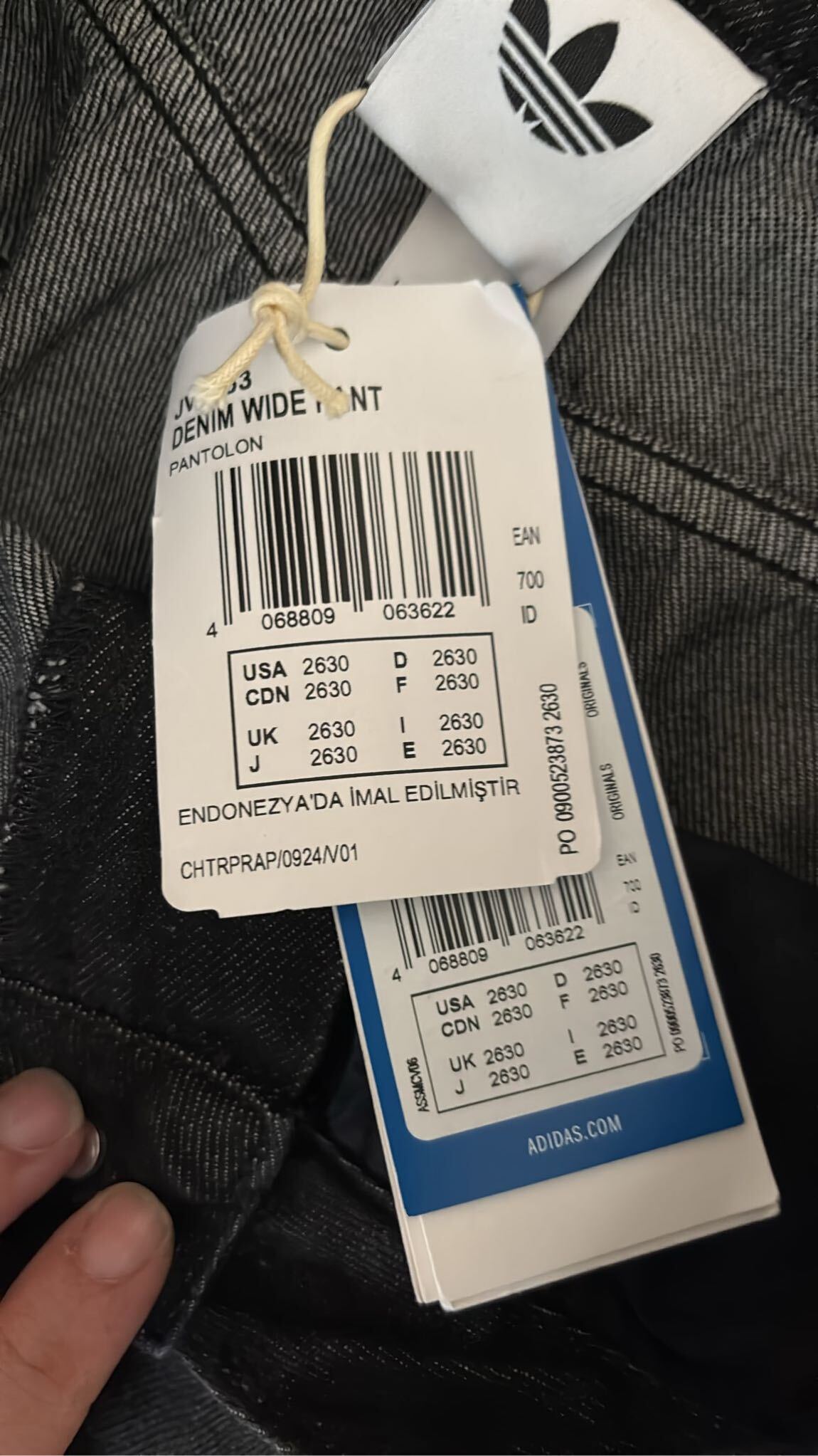 Adidas Wide Leg Jean Pantolon — görsel 5/9