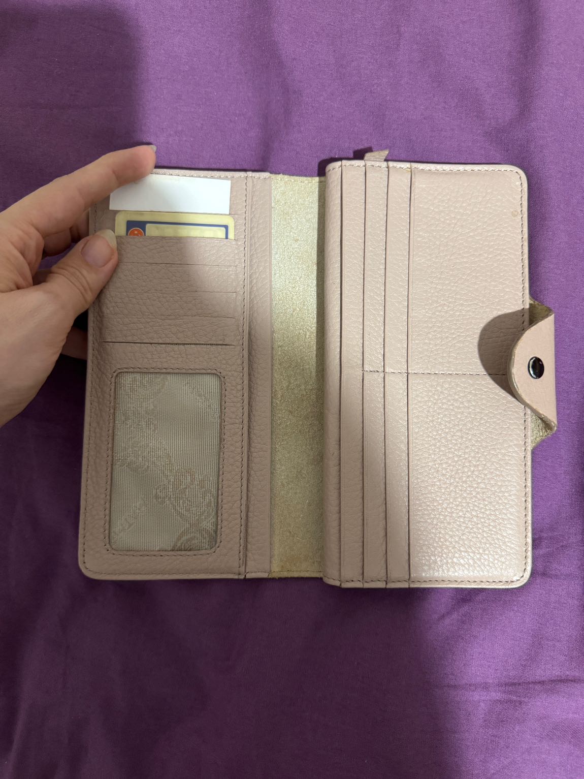 Matmazel pudra pembe deri cüzdan — görsel 3/4