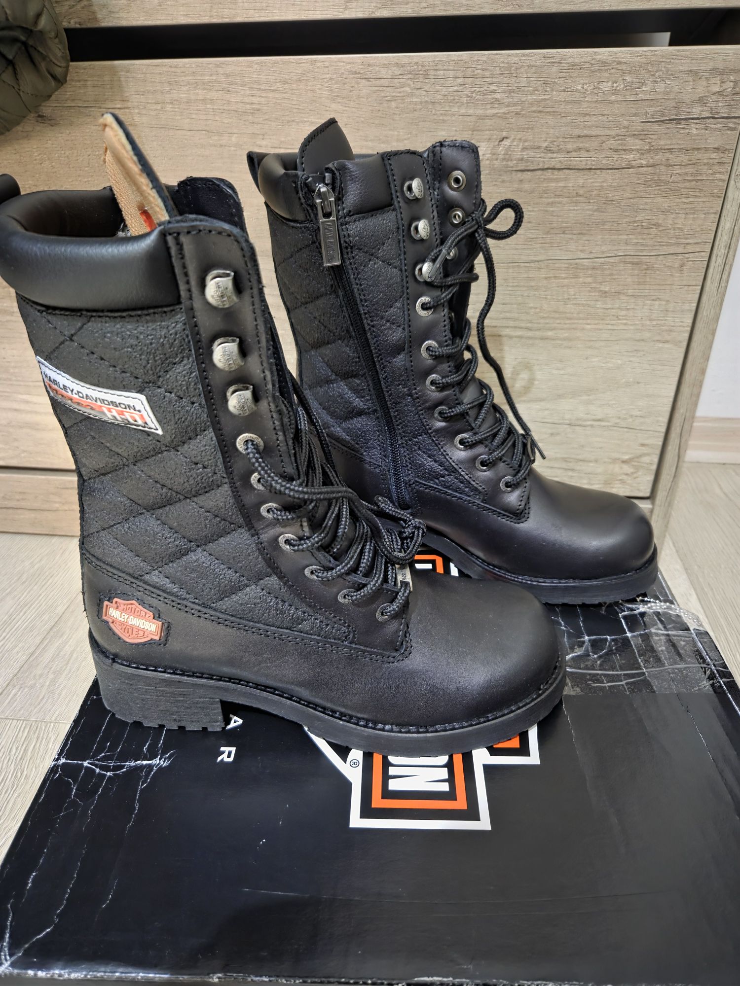 Harley Davidson Rose Black Deri Bot — görsel 7/7