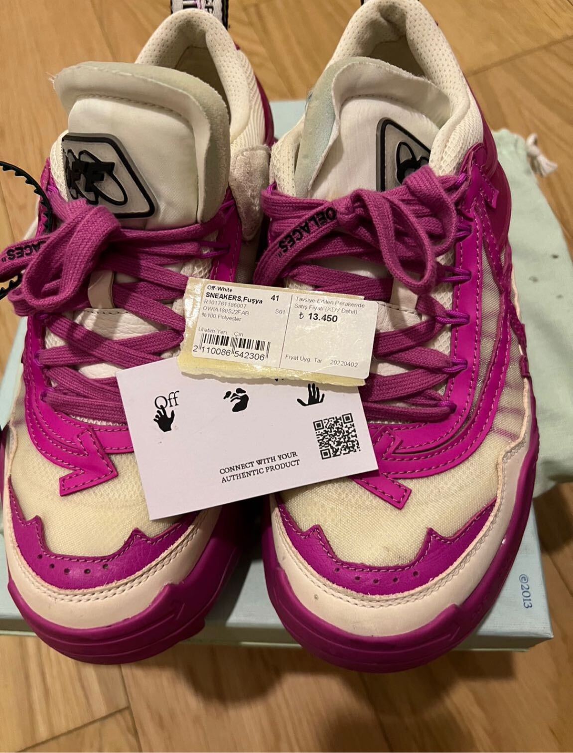Off White Pembe Sneaker — görsel 6/7