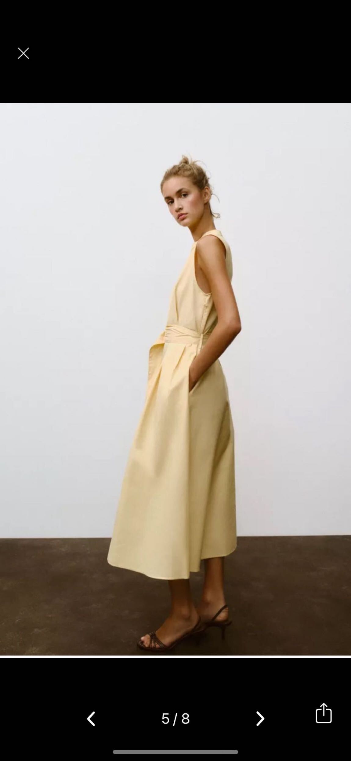 Zara midi elbise — görsel 7/8