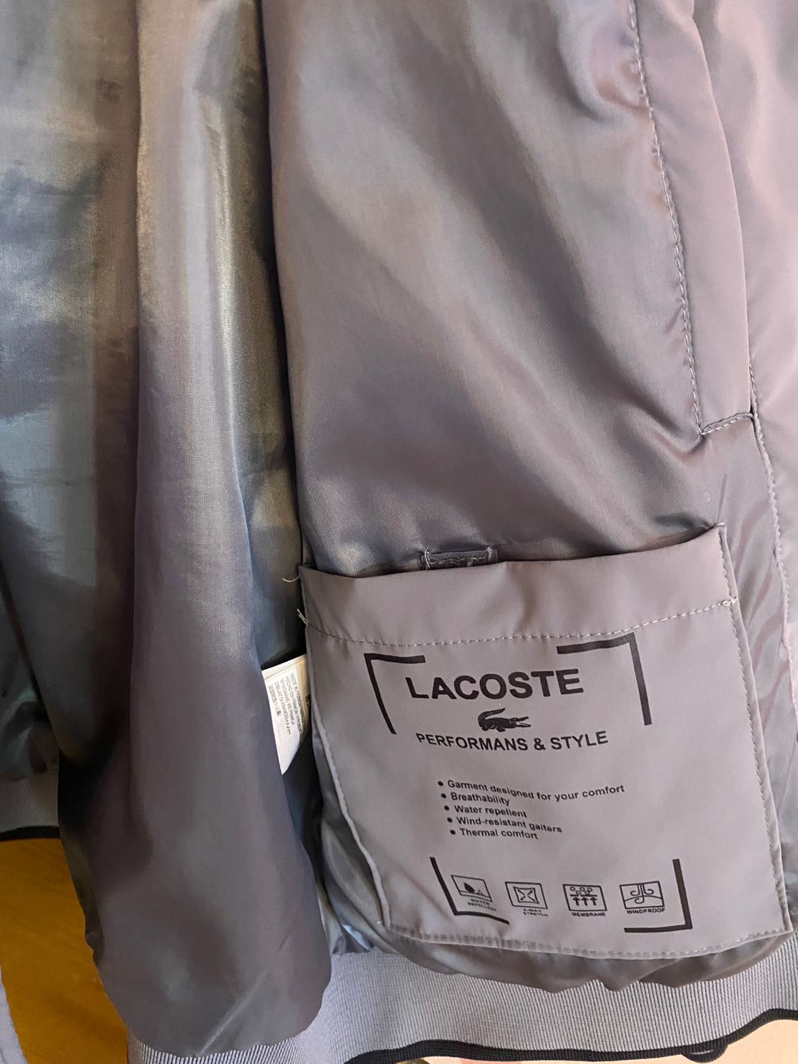 Lacoste Bomber Ceket Mavi — görsel 4/8